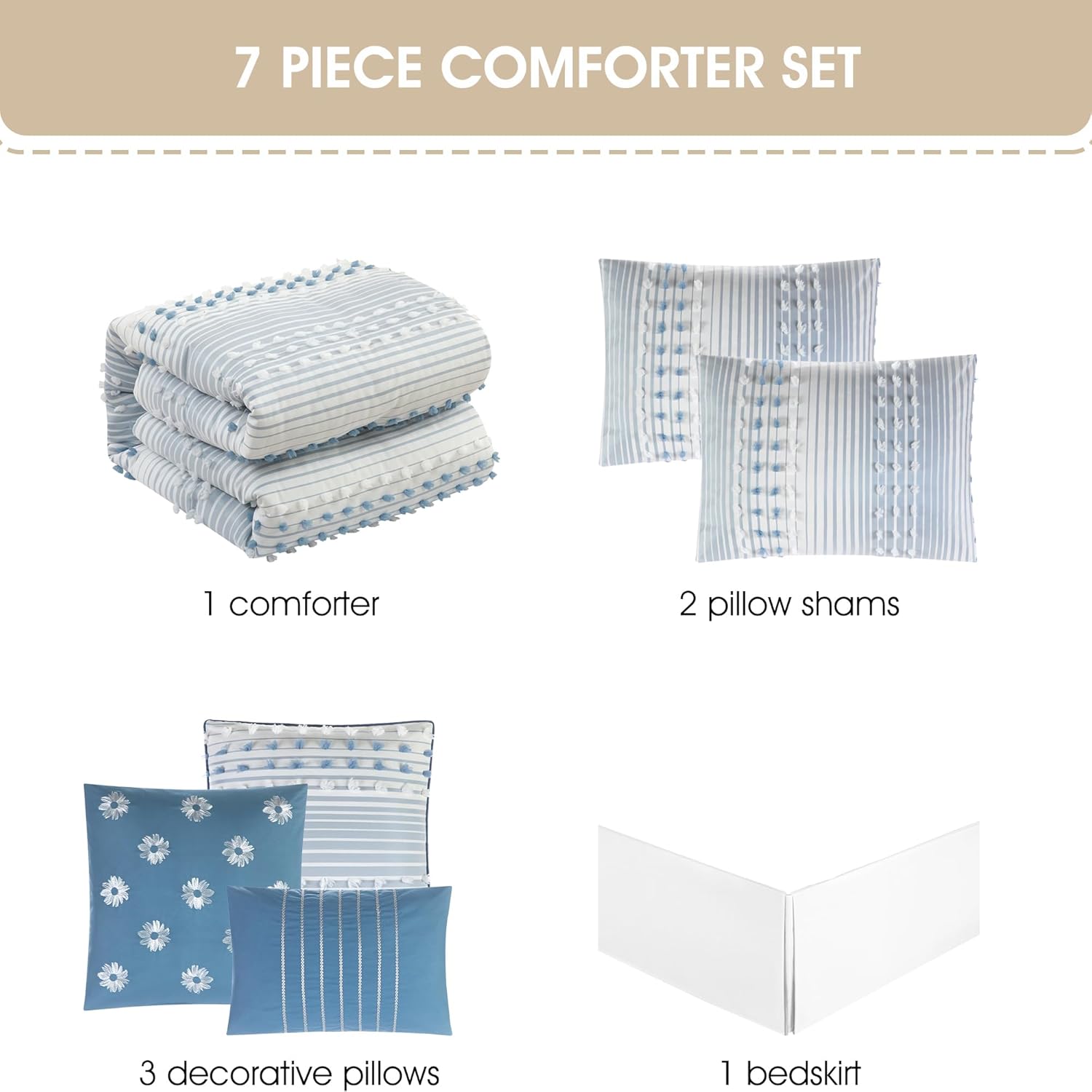 Stratford Park Azure Comforter Set California King 1