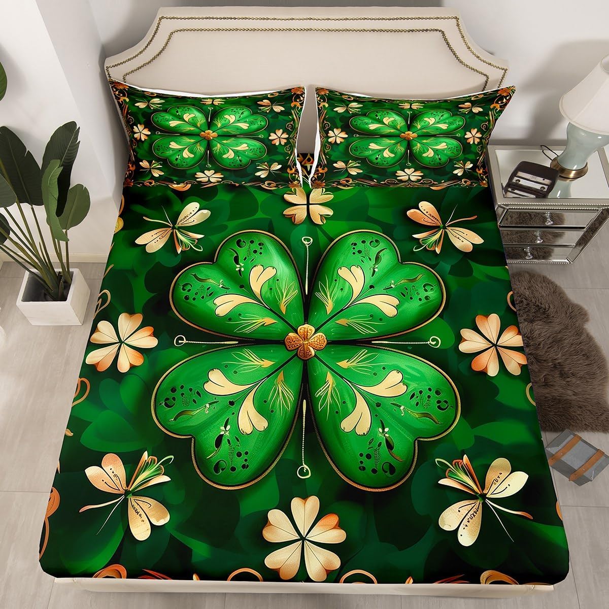 Manfei St Patricks Day Kids Sheet Set 4pcs