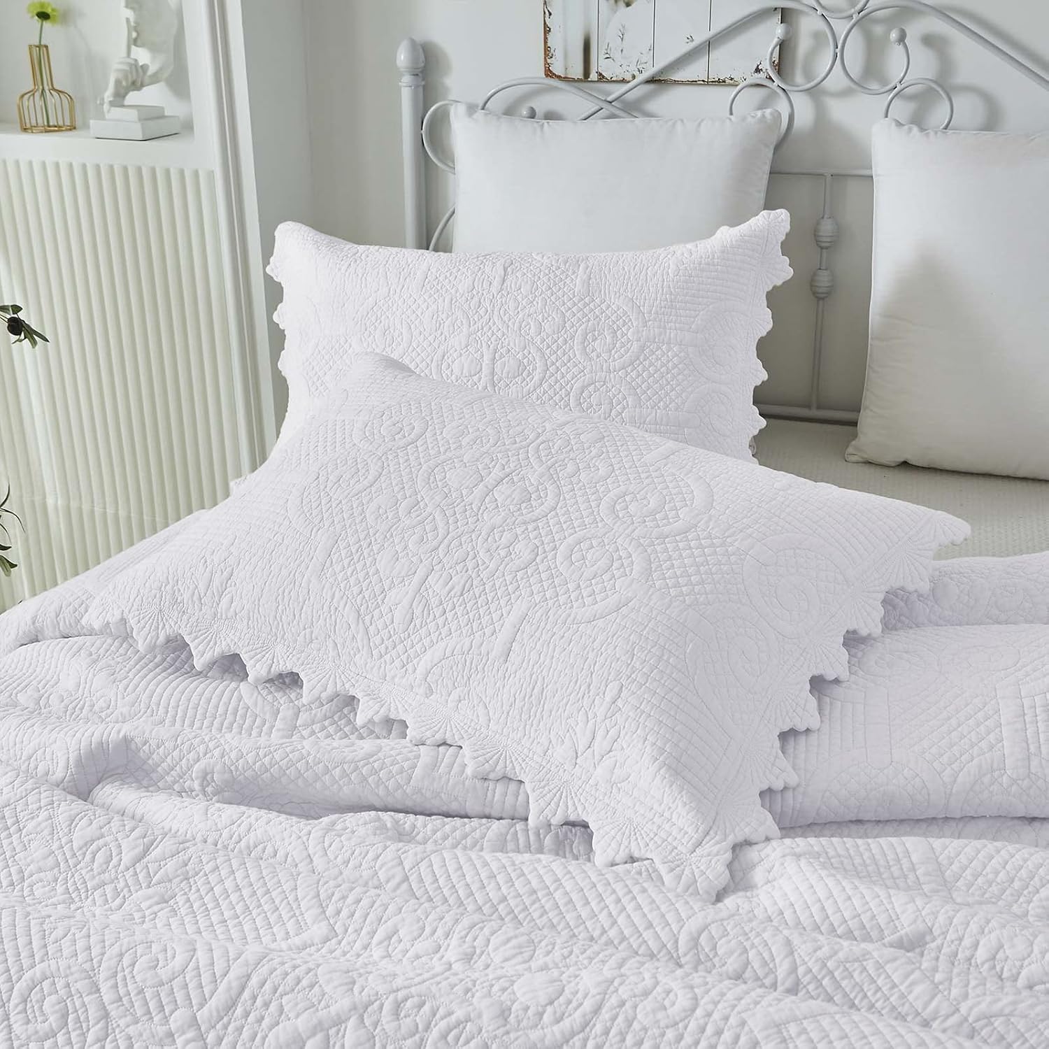 Brandream King Size Quilt Set 3-Piece Cotton Farmhouse