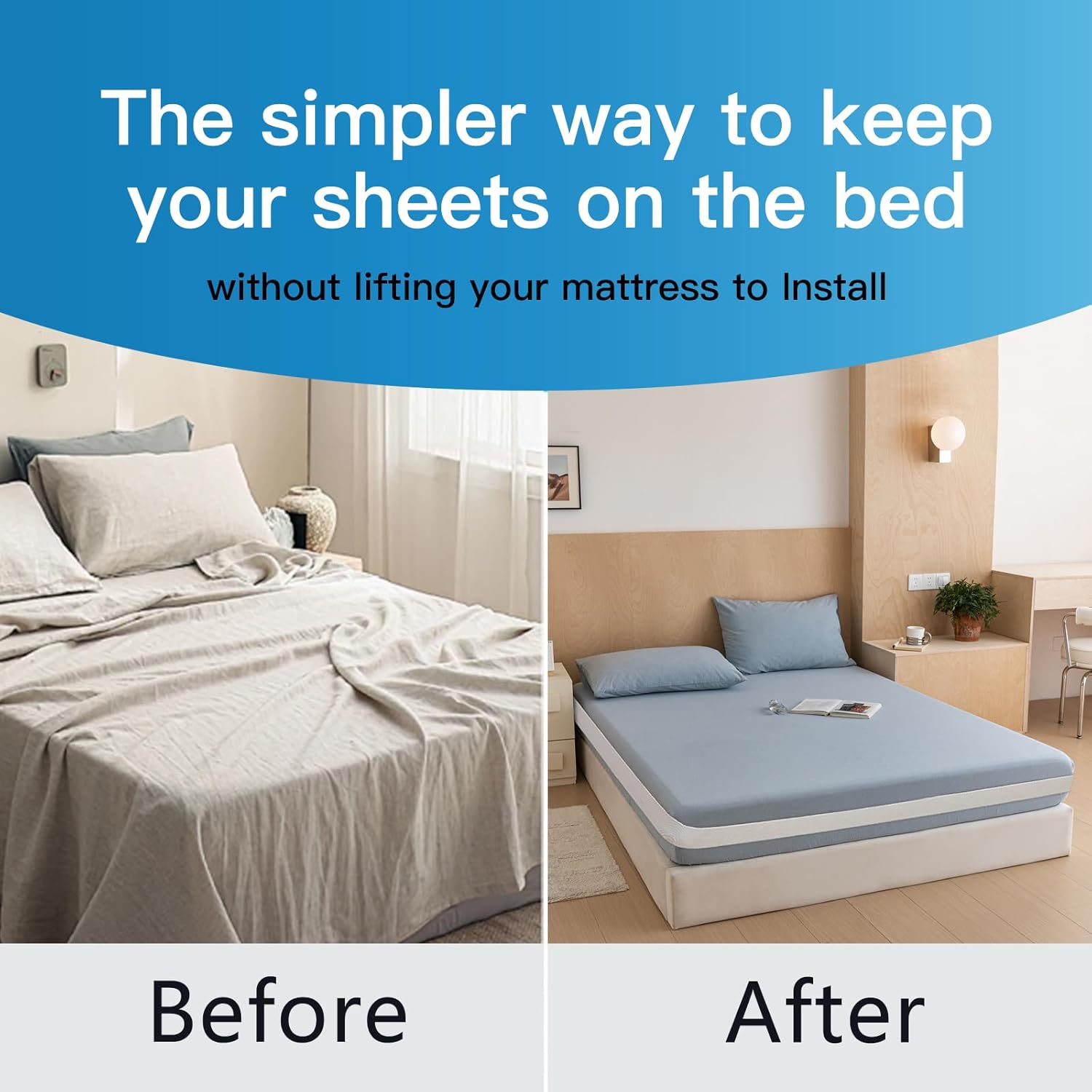 ALLFULL Bed Sheet Holder Straps for Twin Full Queen King Mattress