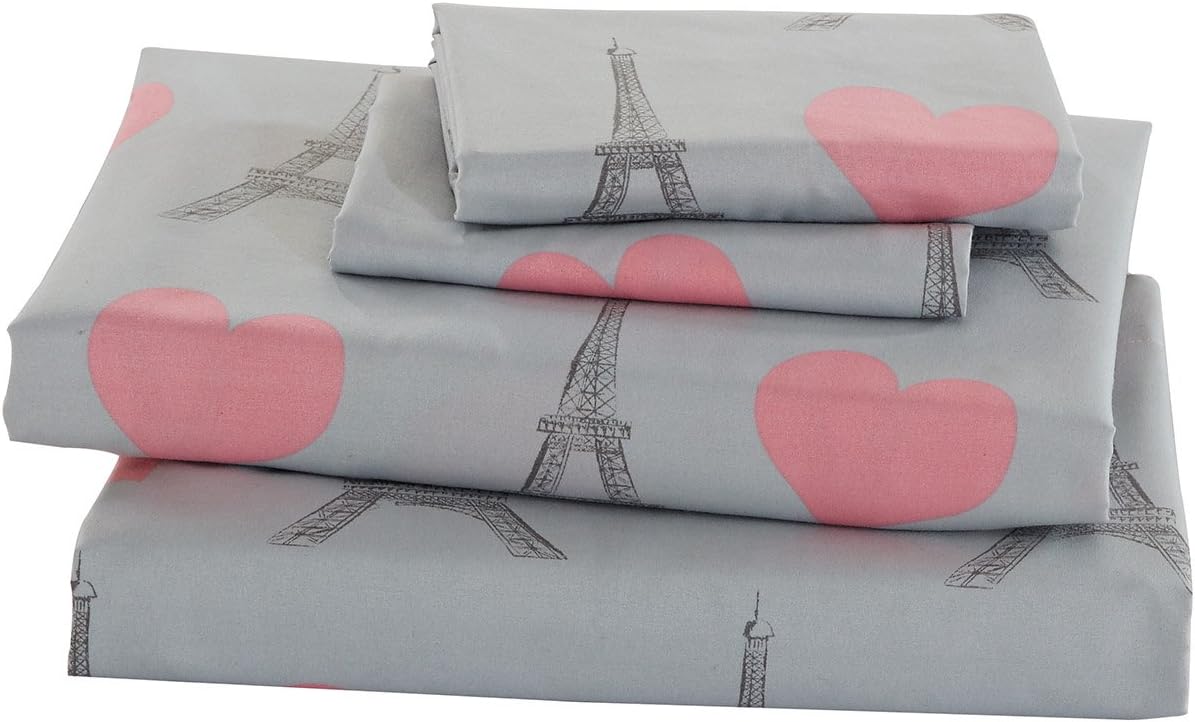 Fancy Linen Paris Eiffel Tower Comforter Set for Girls