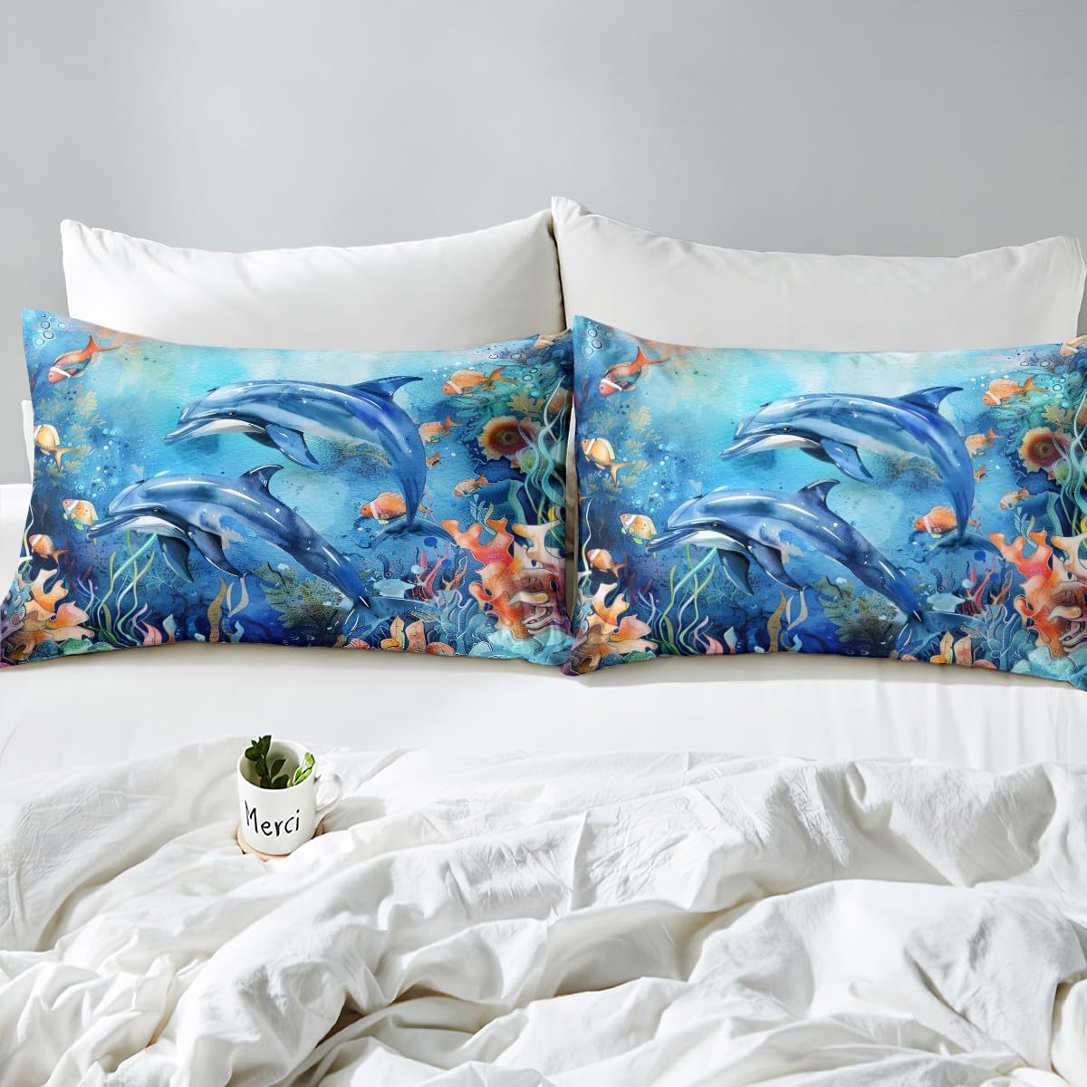 Feelyou Dolphin Bed Sheet Set for Kids