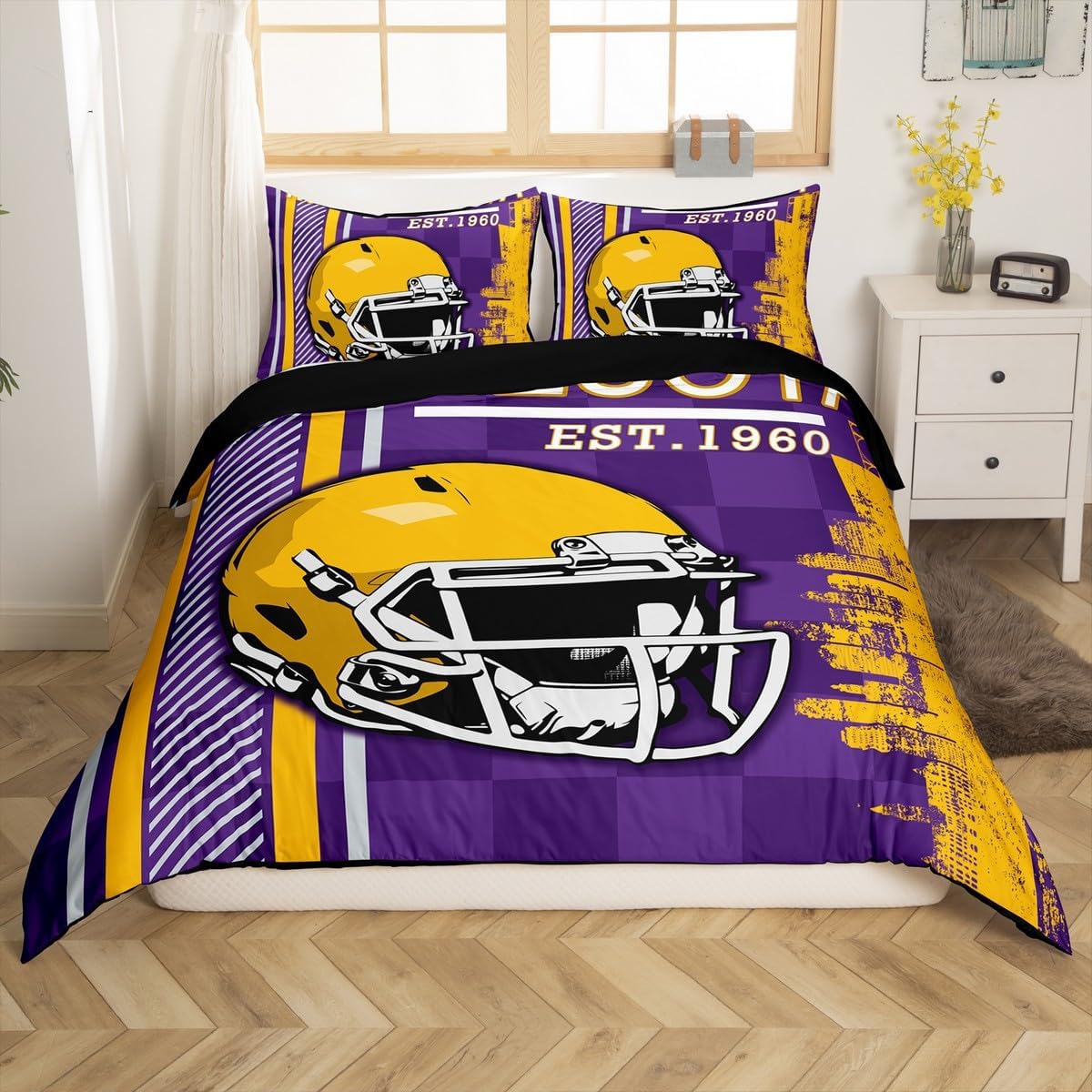 Erosebridal Boys Football Duvet Cover Set