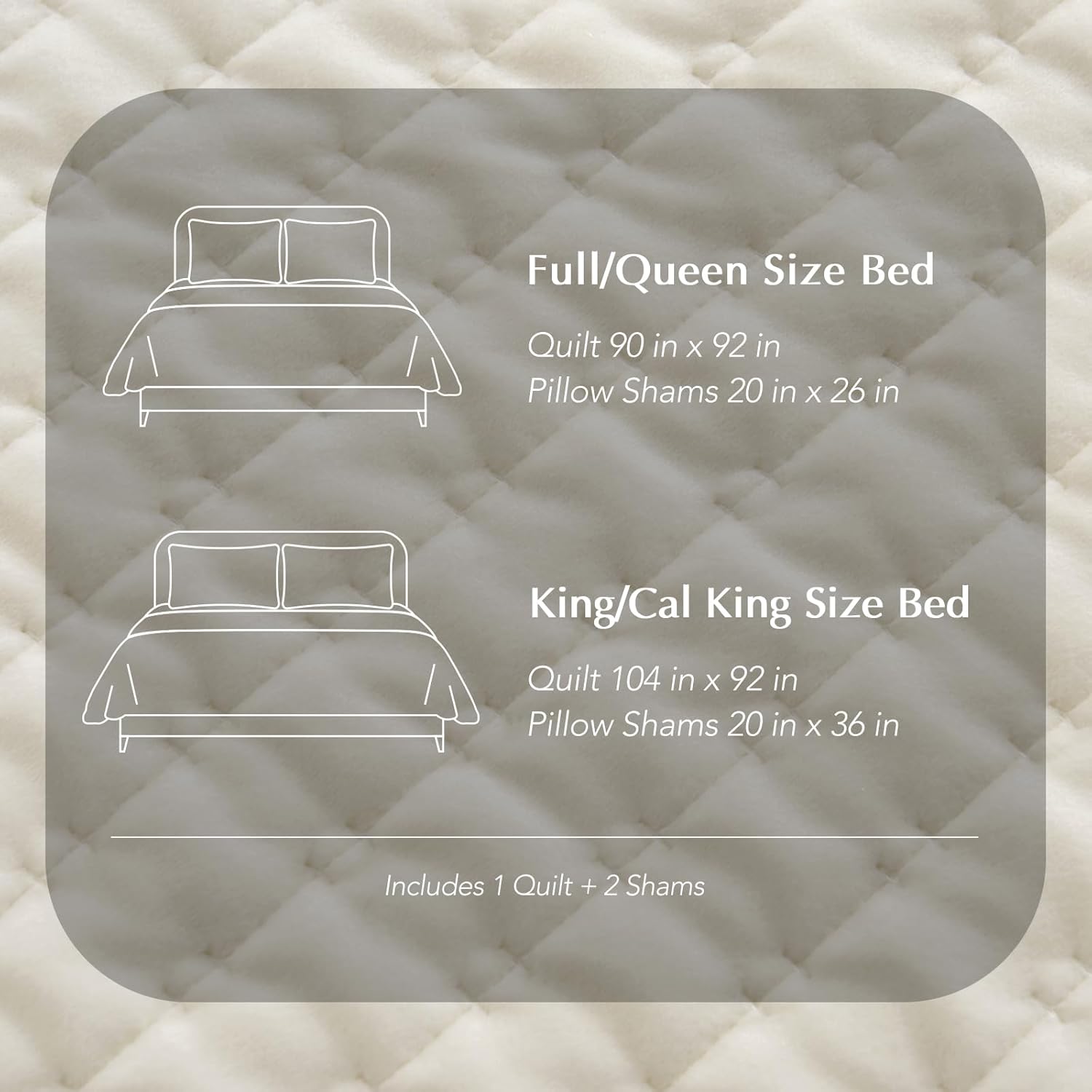EVERGRACE Pearl Velvet Quilt Set King Size 3 Pieces