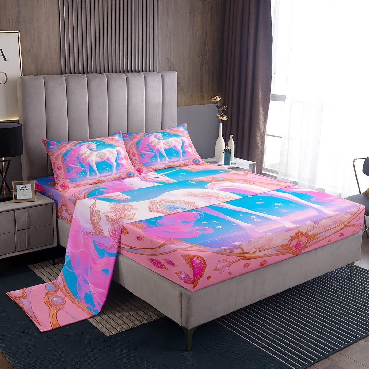 Manfei Unicorn Kids Sheet Set 4pcs