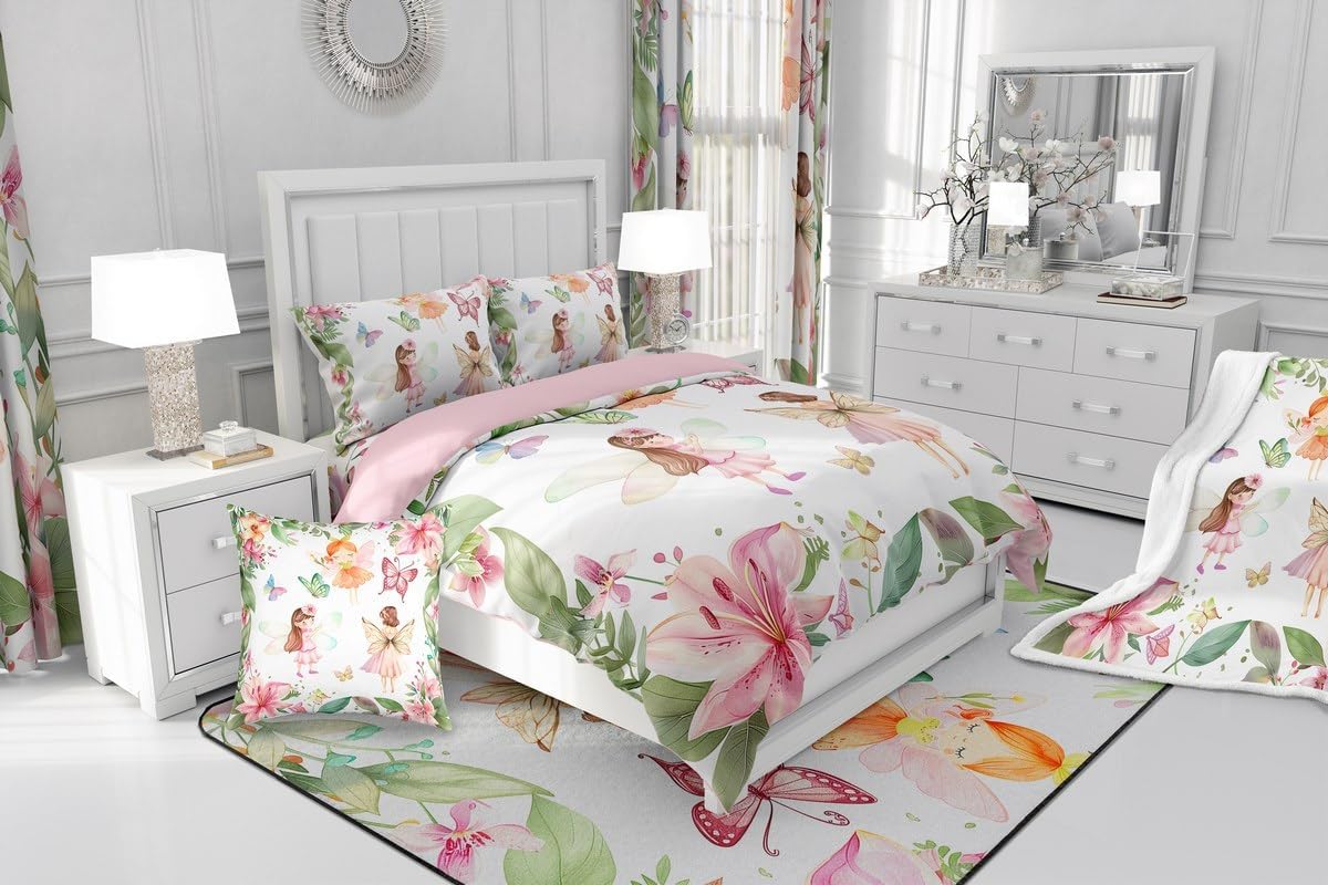 Erosebridal Fairy Garden Queen Comforter Set