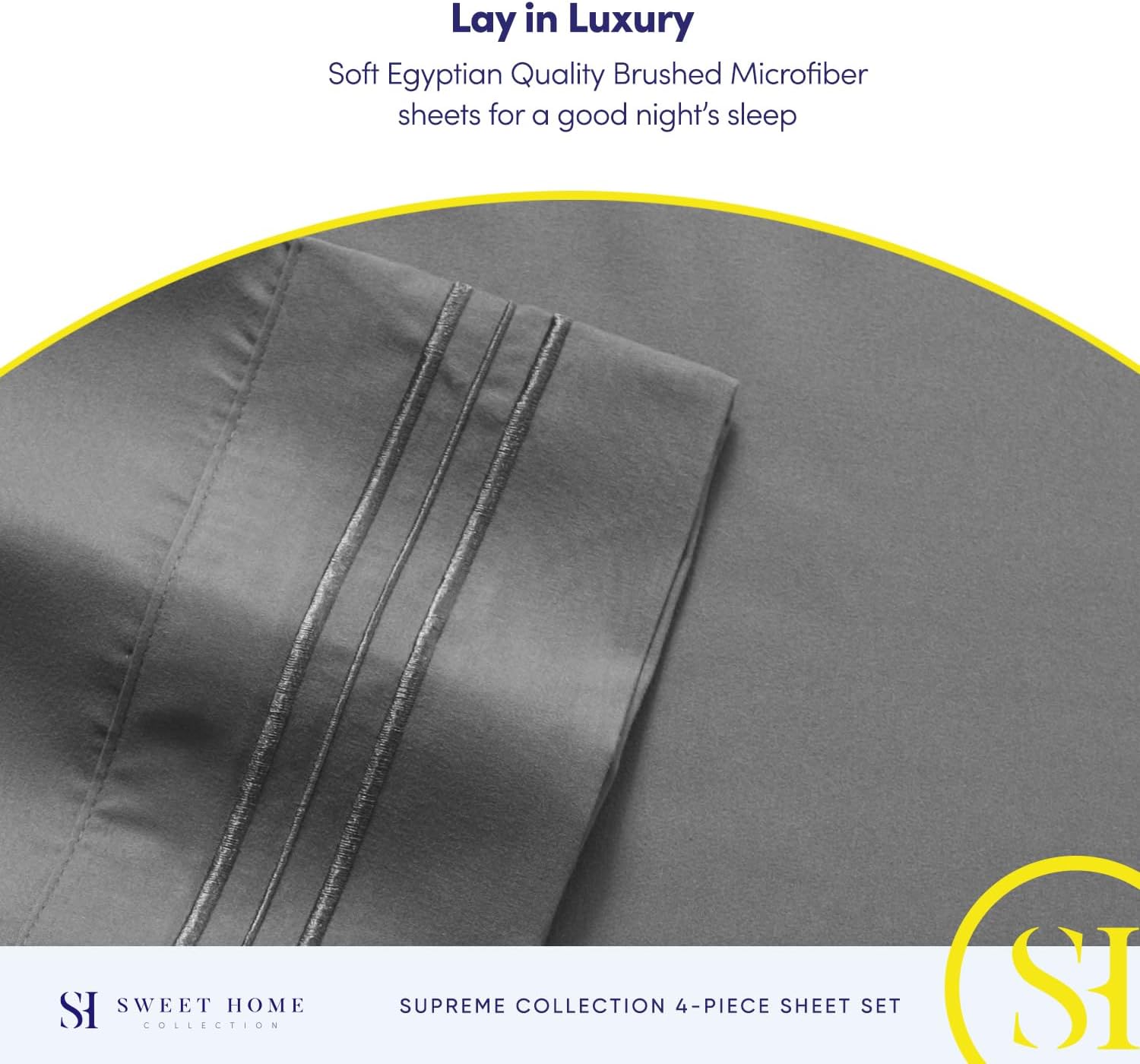 Sweet Home Collection Twin Sheet Set - Breathable Extra Soft Deep Pocket