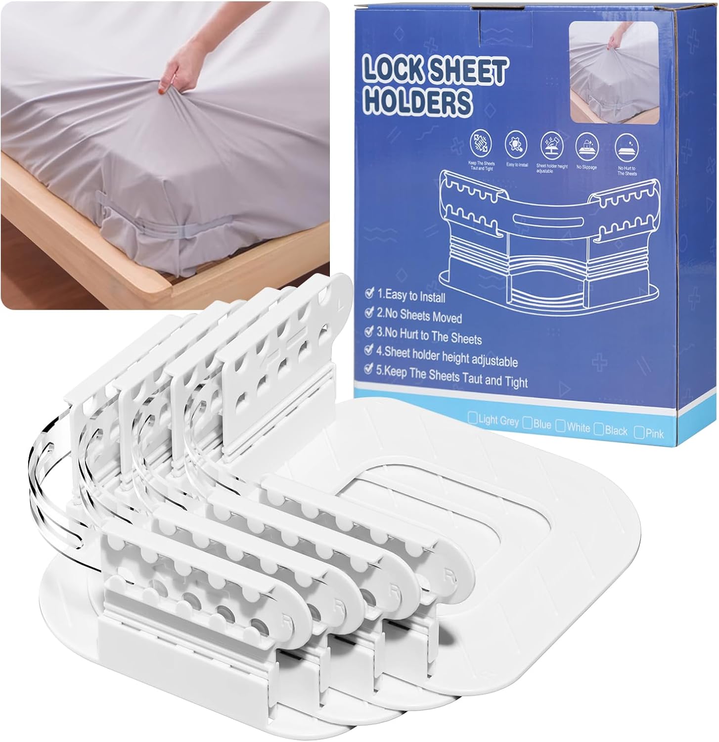 AIMESINO Bed Sheet Holders for Corners