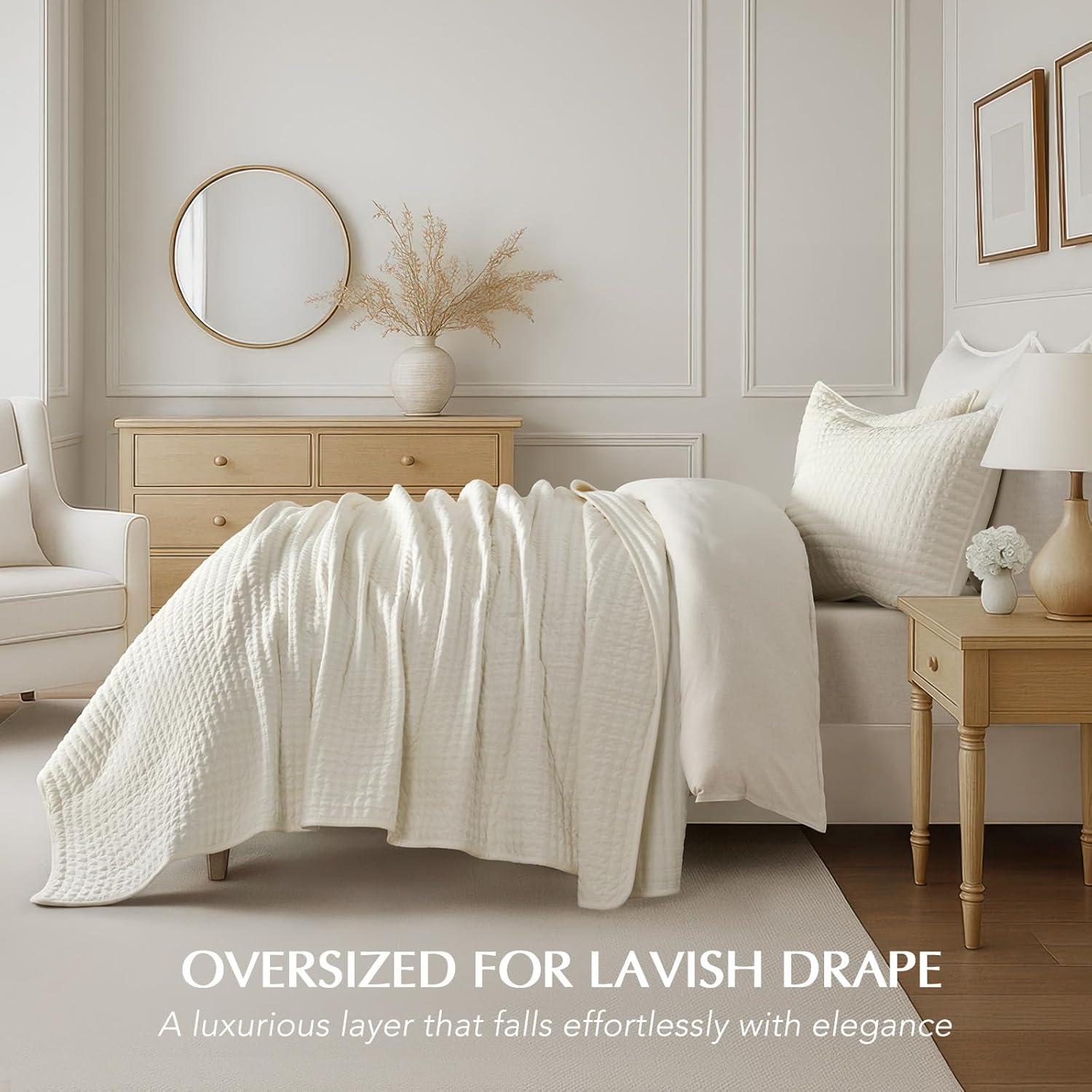EVERGRACE Pearl Velvet Quilt Set King Size 3 Pieces