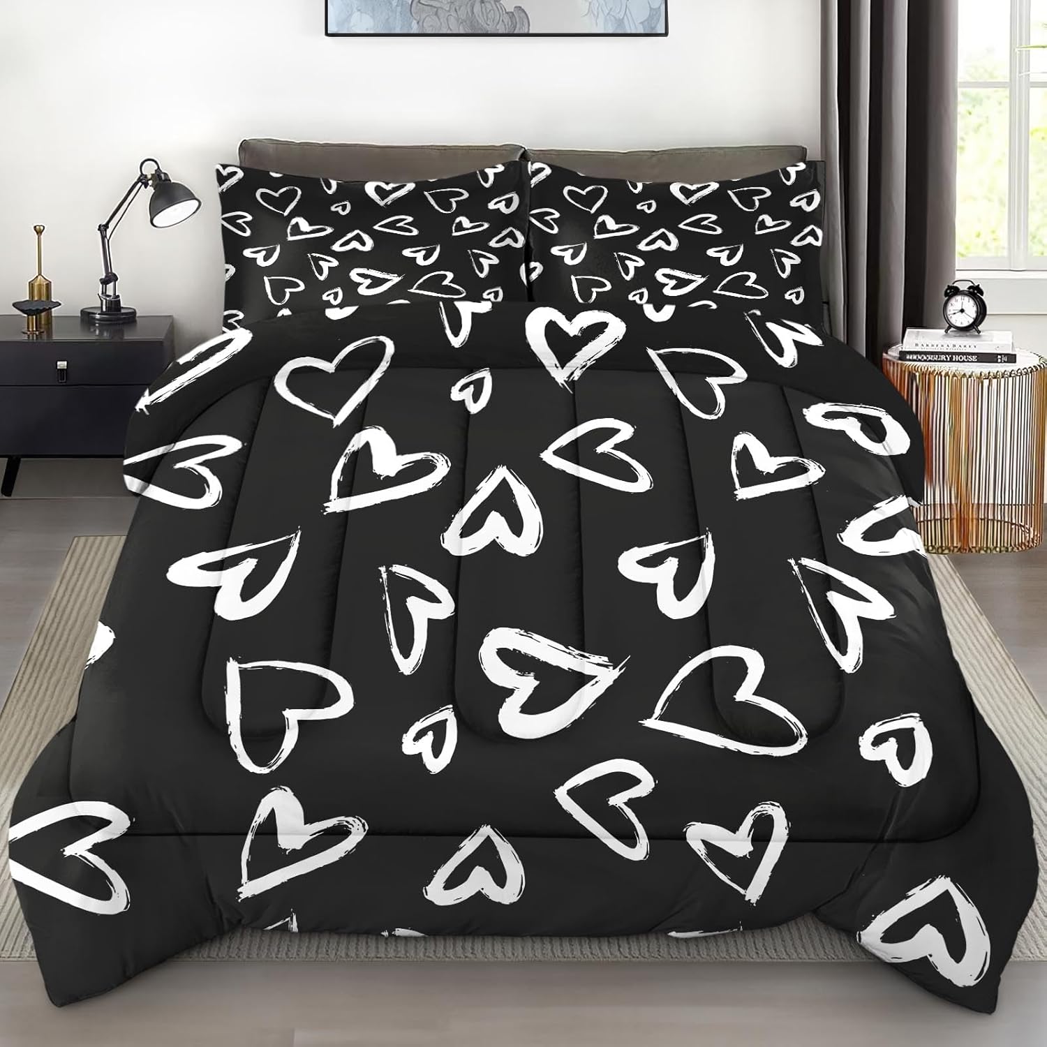 Pamnest Comforter Set King Size with 2 Pillowcases
