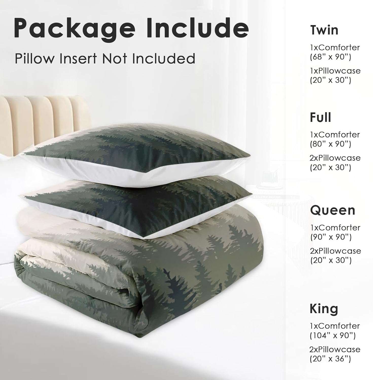 Pamnest Comforter Set King Size with 2 Pillowcases 1