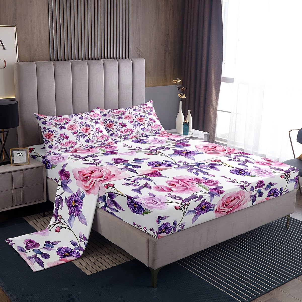 Feelyou Rose Bed Sheet Set for Kids