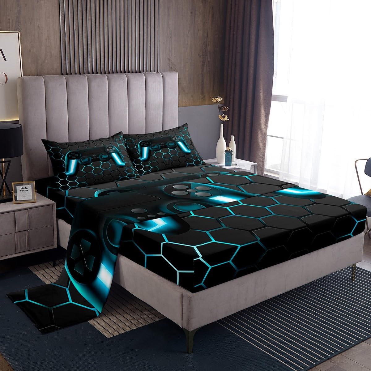 Erosebridal Gaming Bedding Set for Boys Teens King Size