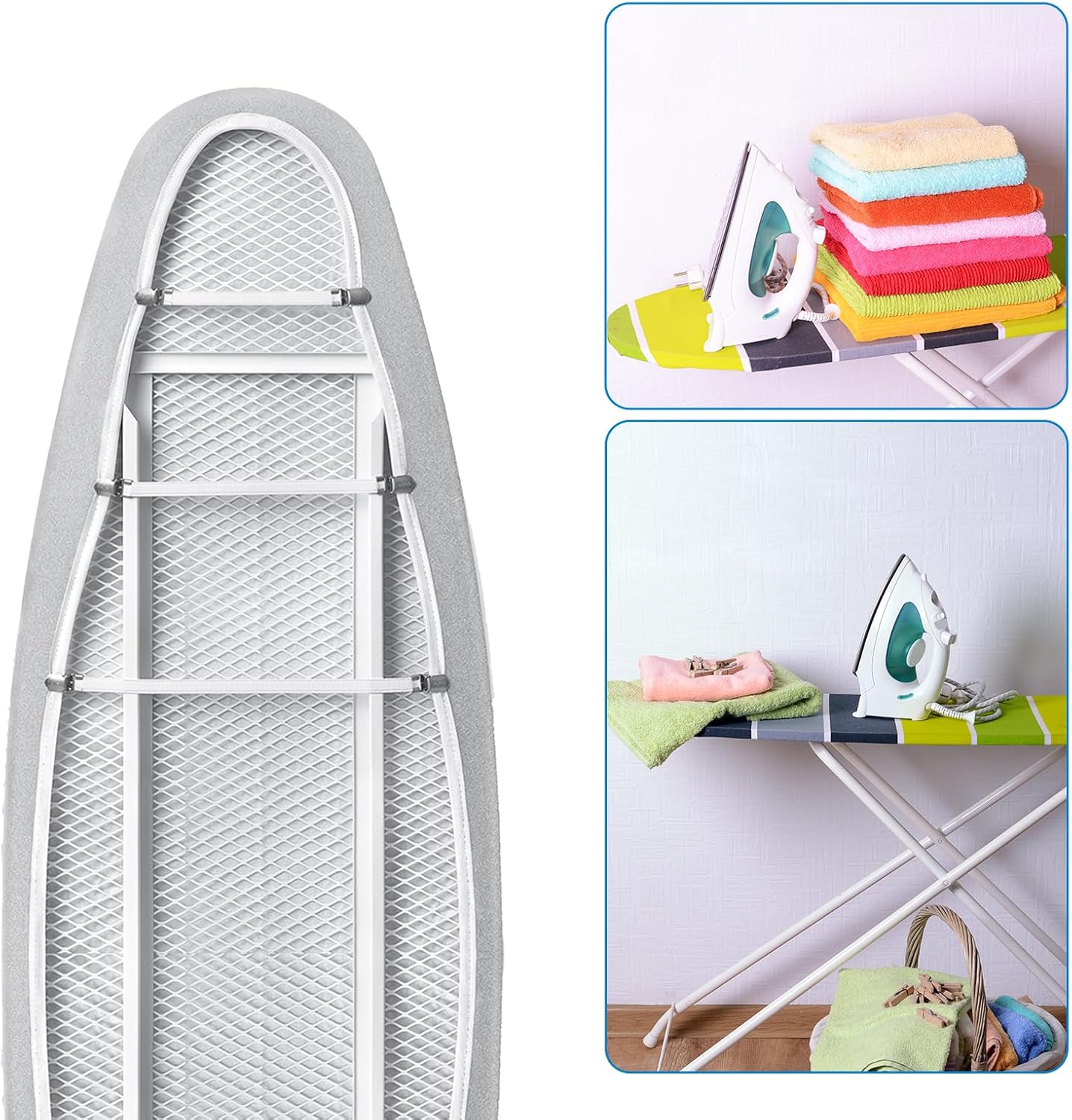 Giantree 4Pcs Ironing Board Fasteners with Adjustable Clips