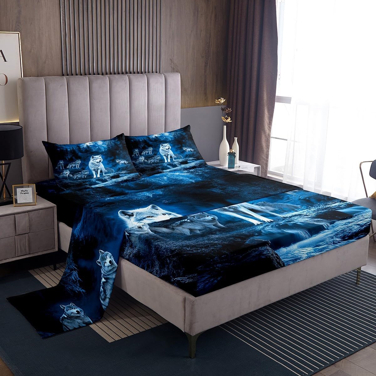 Erosebridal Wolf Bedding Set King Size for Kids