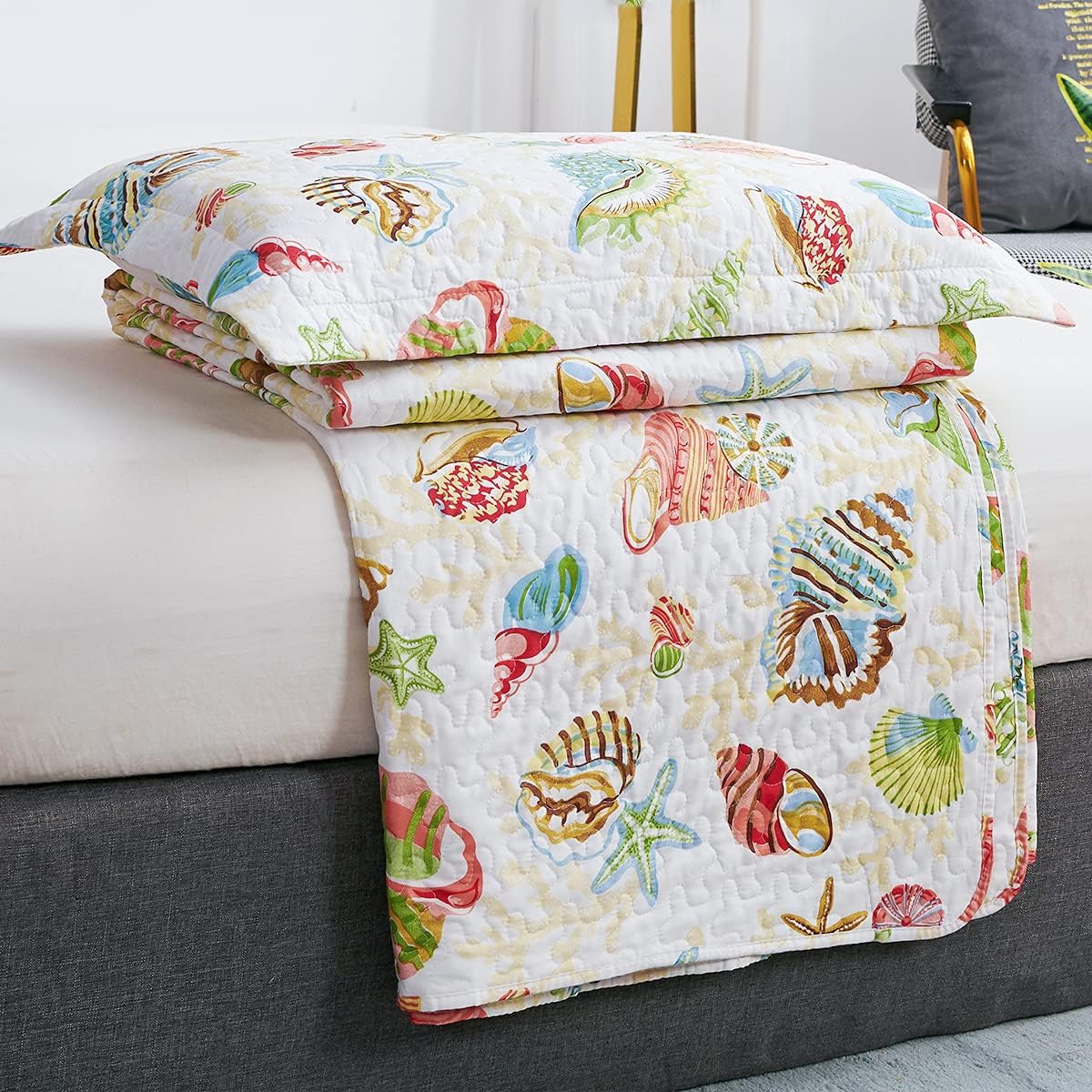 Jarson 3 Pcs Coastal Quilt Set Twin Size 1