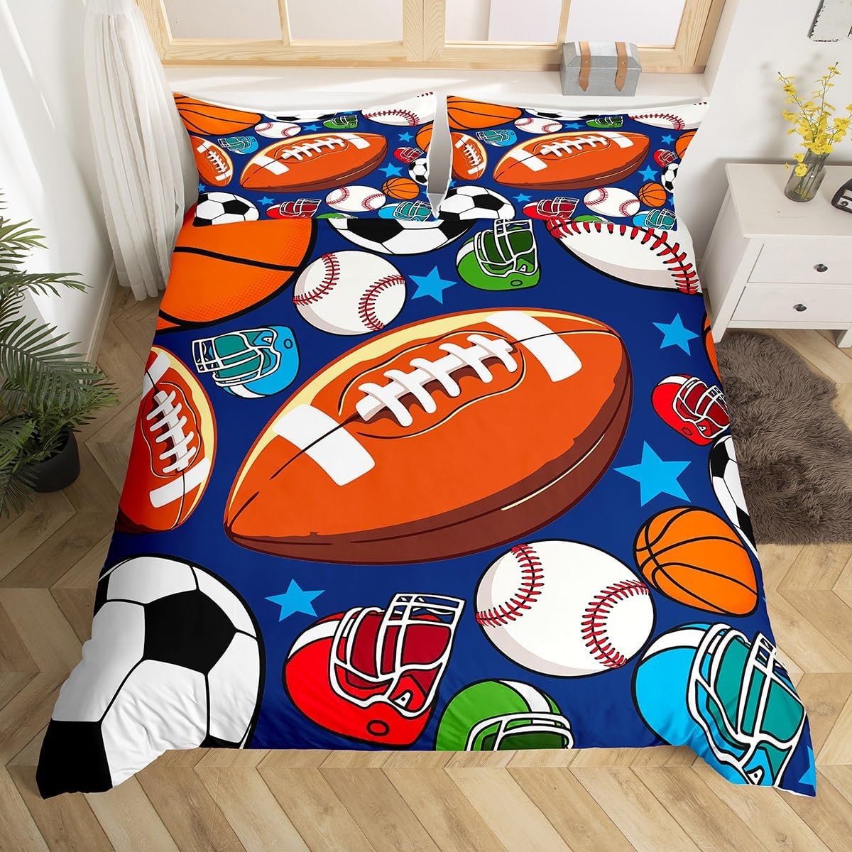 Erosebridal Basketball Duvet Cover Set