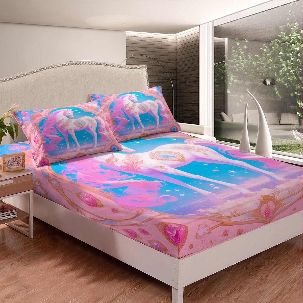 Manfei Unicorn Kids Sheet Set 4pcs