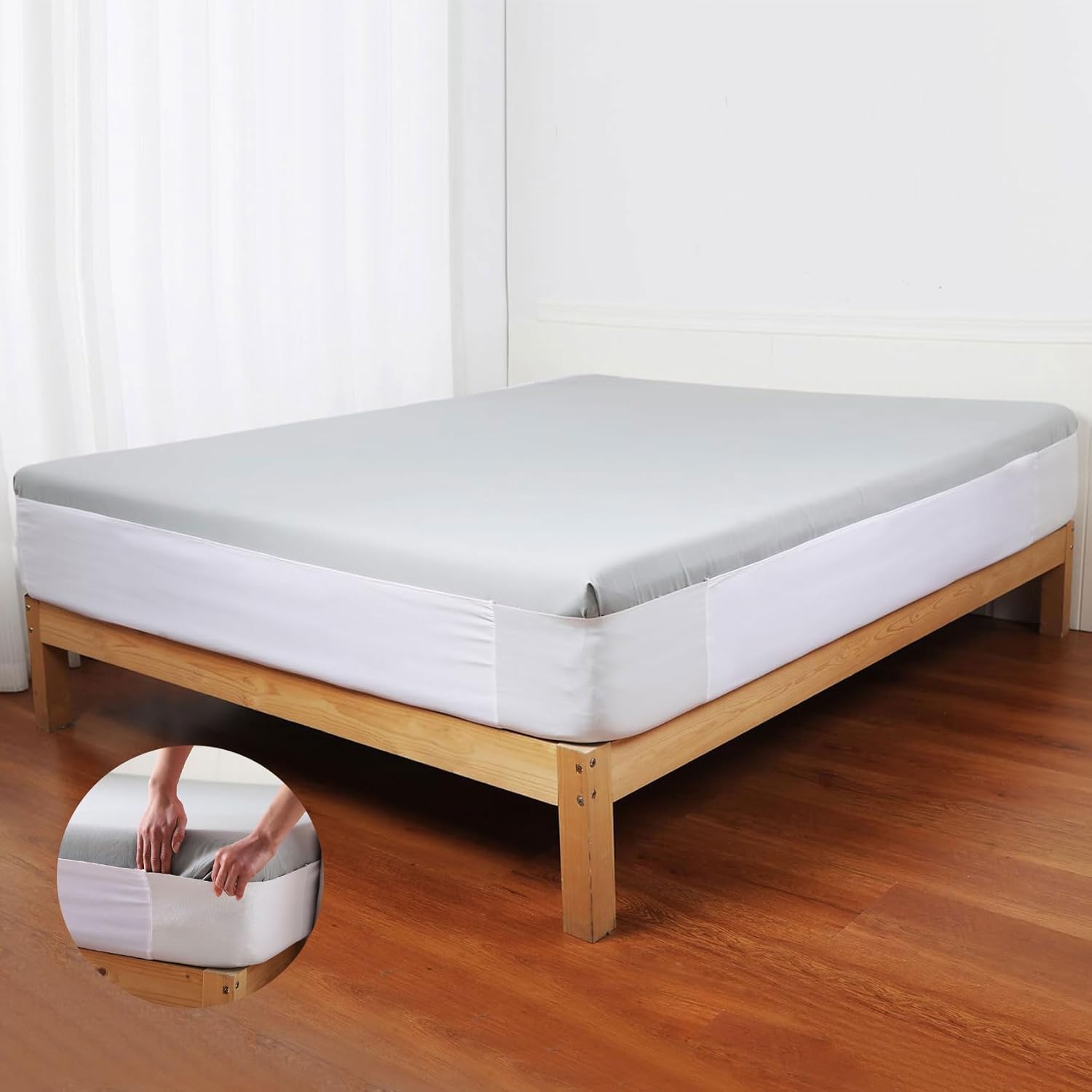 Oiexgu Fitted Sheet Straps for Queen Mattress