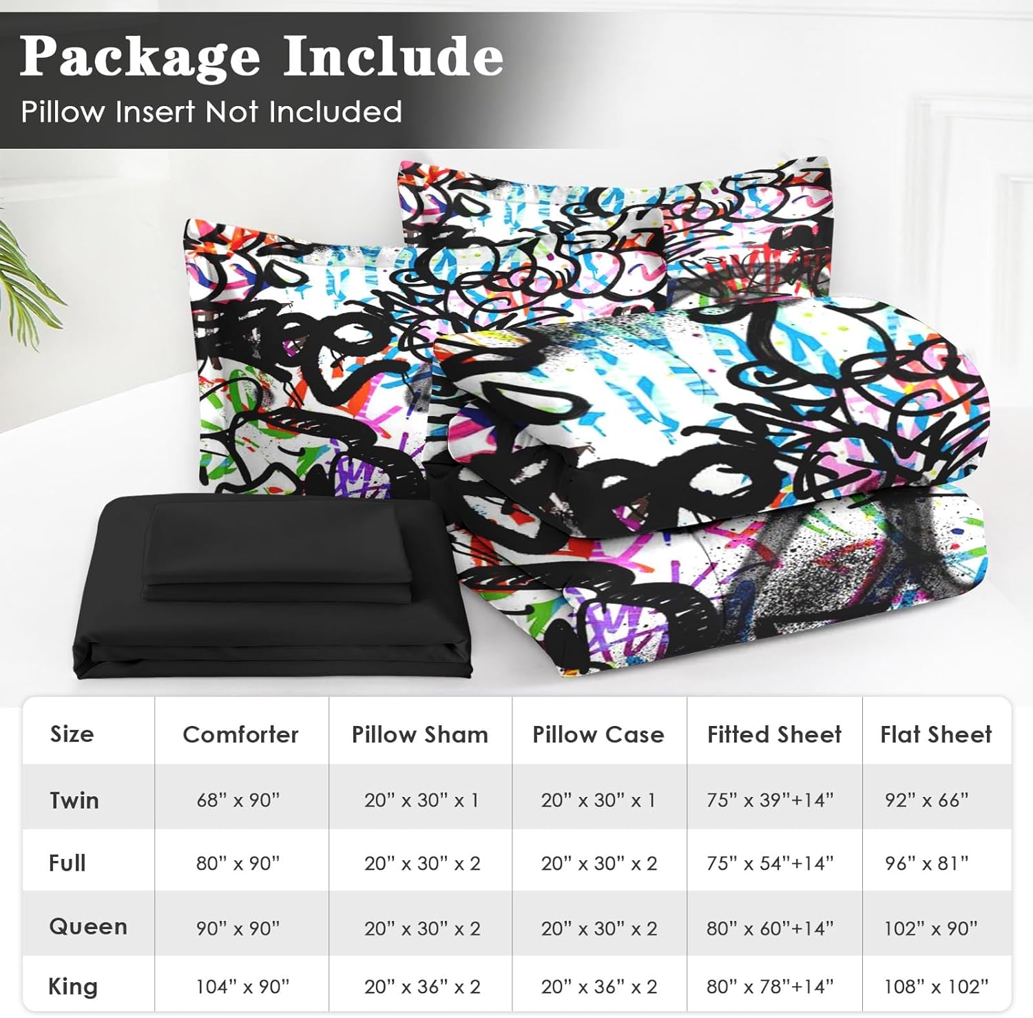 WeCozy 7 Pcs Comforter Set with Pillowcases and Shams 1