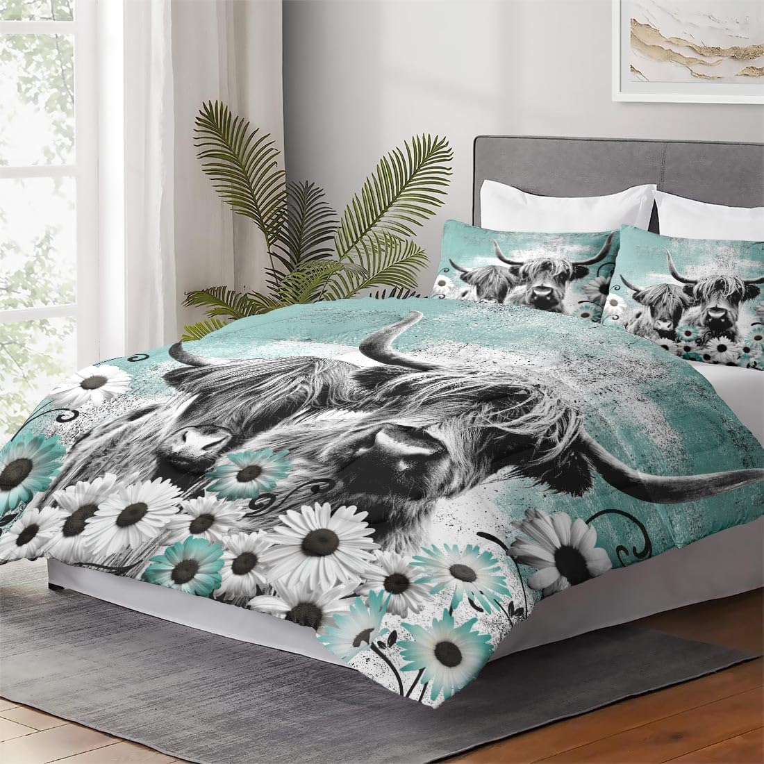 WeCozy King Size Comforter Set with 2 Pillowcases