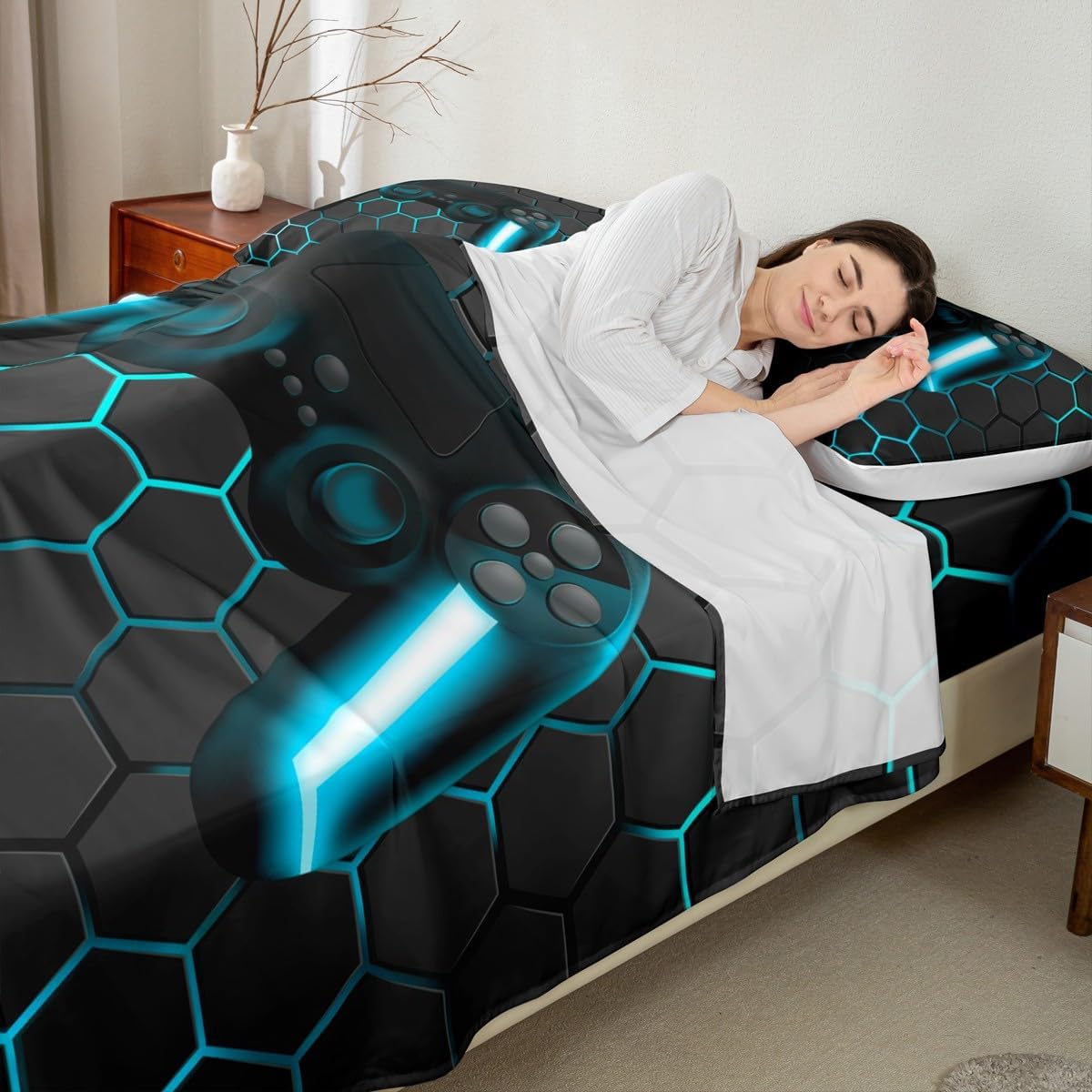 Erosebridal Gaming Bedding Set for Boys Teens King Size