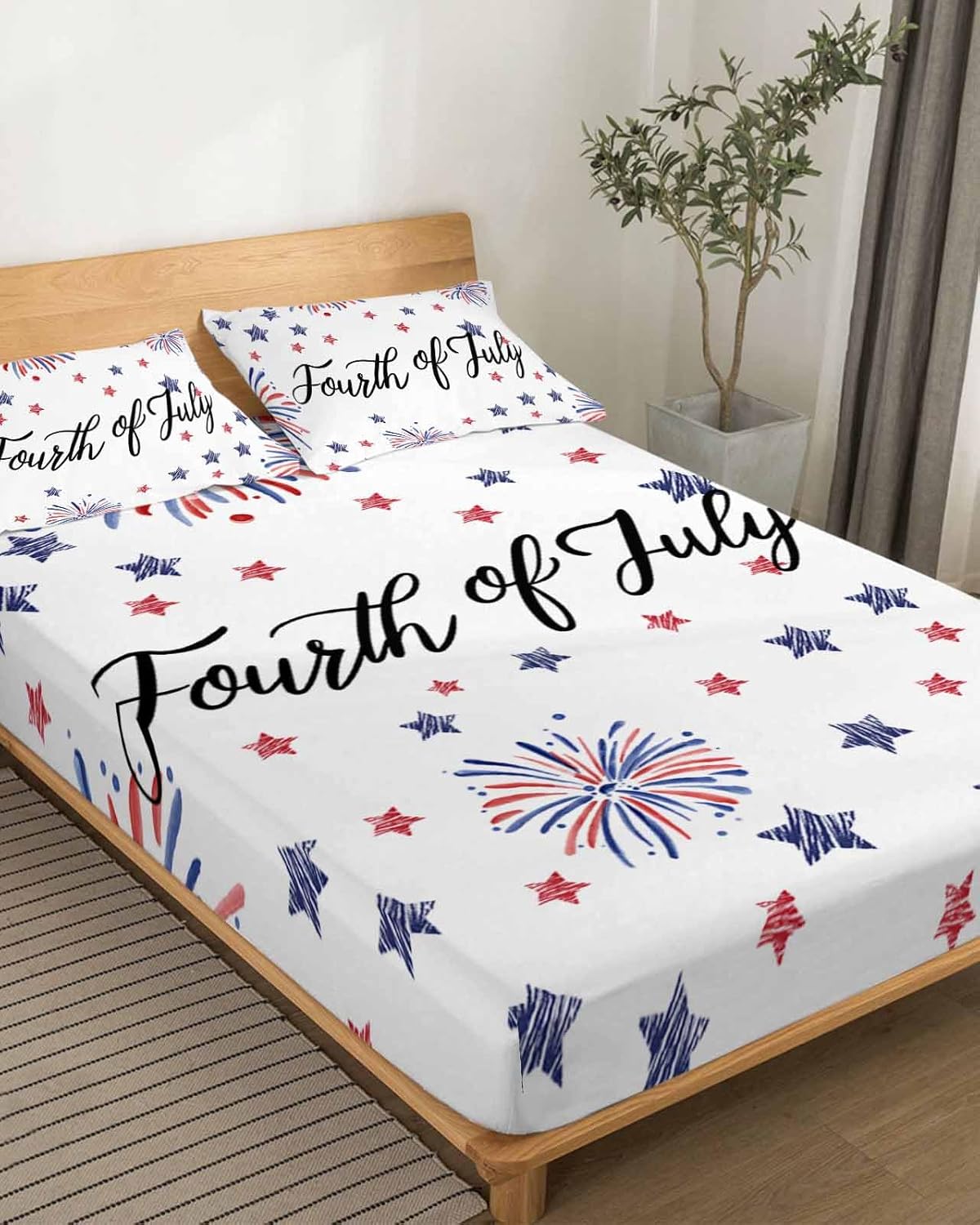 Boanket 4th of July 4 Piece Microfiber Sheet Set