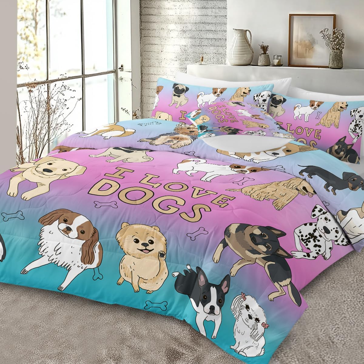 Sleepwish Dog Bone Print Comforter Set for Kids 1