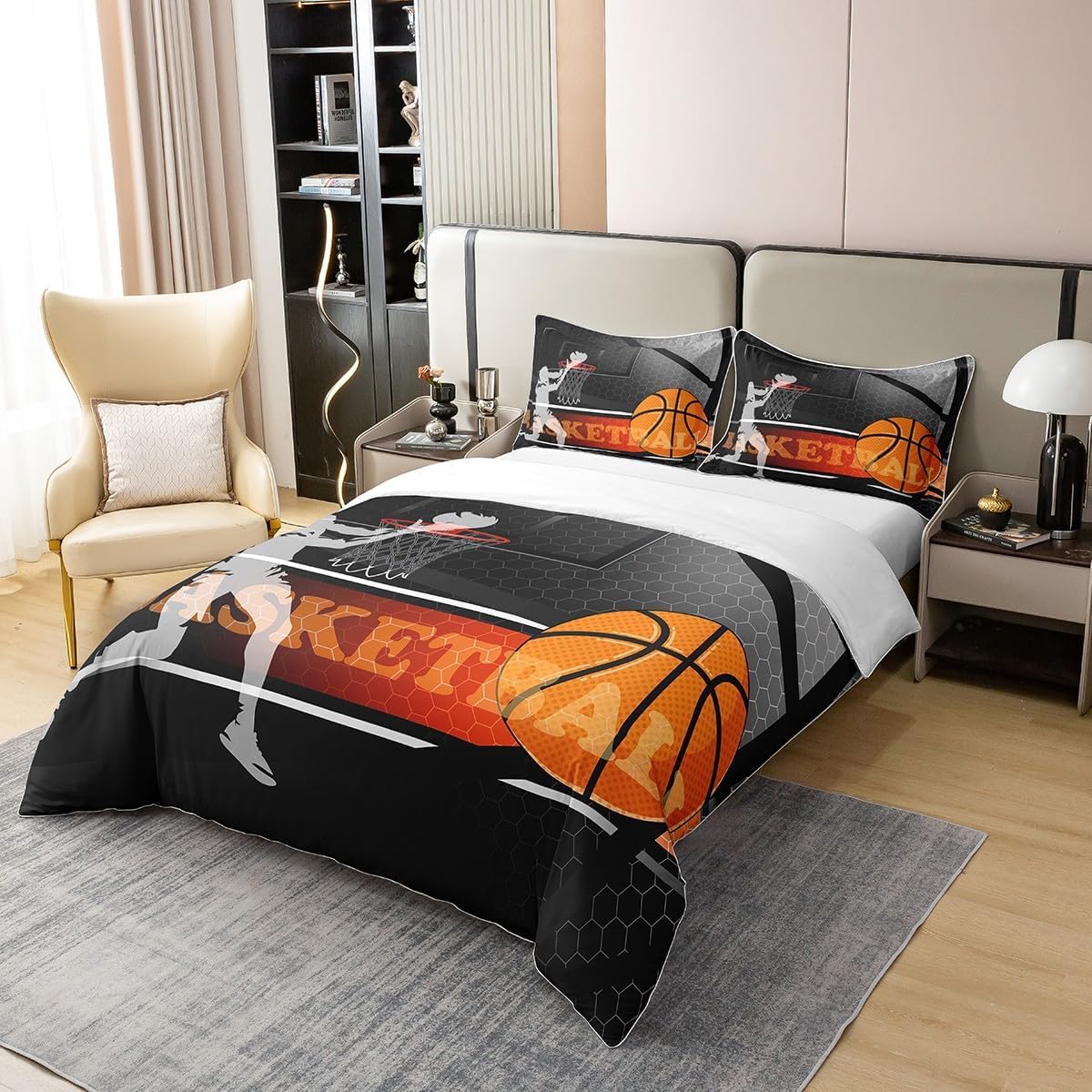 Erosebridal Basketball Duvet Cover Set Twin