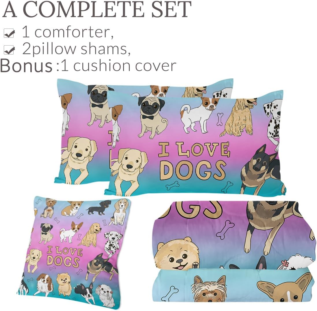 Sleepwish Dog Bone Print Comforter Set for Kids 1
