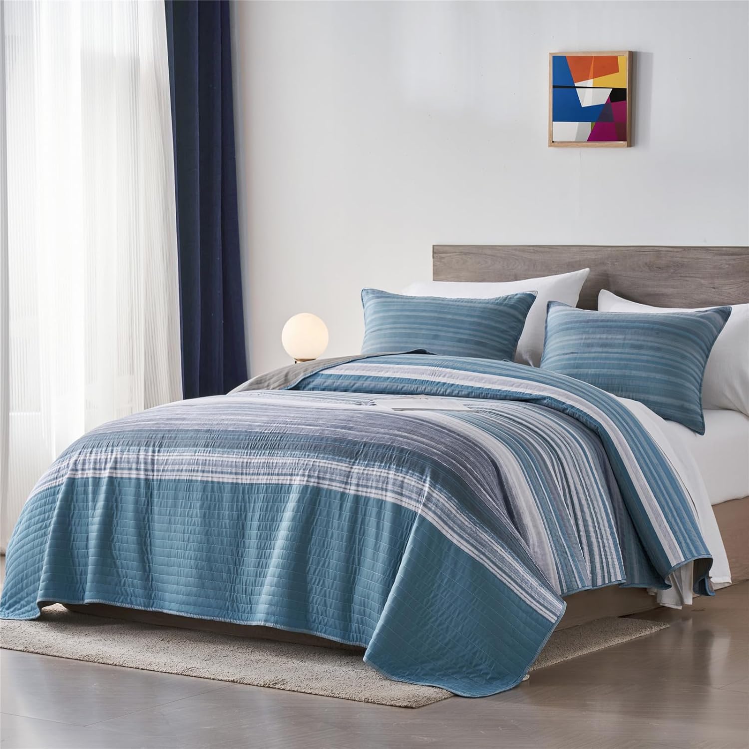 KAKIJUMN Twin Quilt Set with Pillow Sham