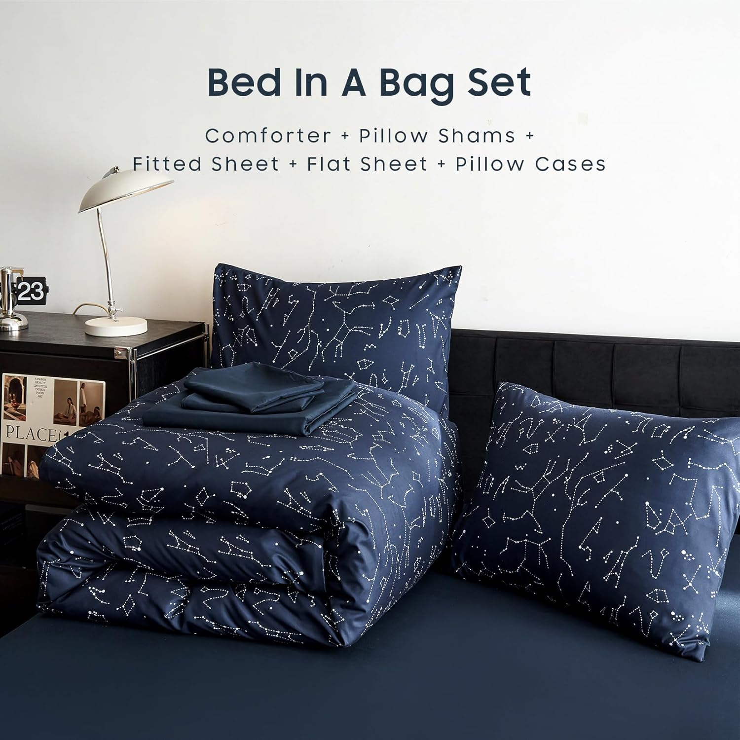 Wake In Cloud Constellation Comforter Set Queen 7 Pieces