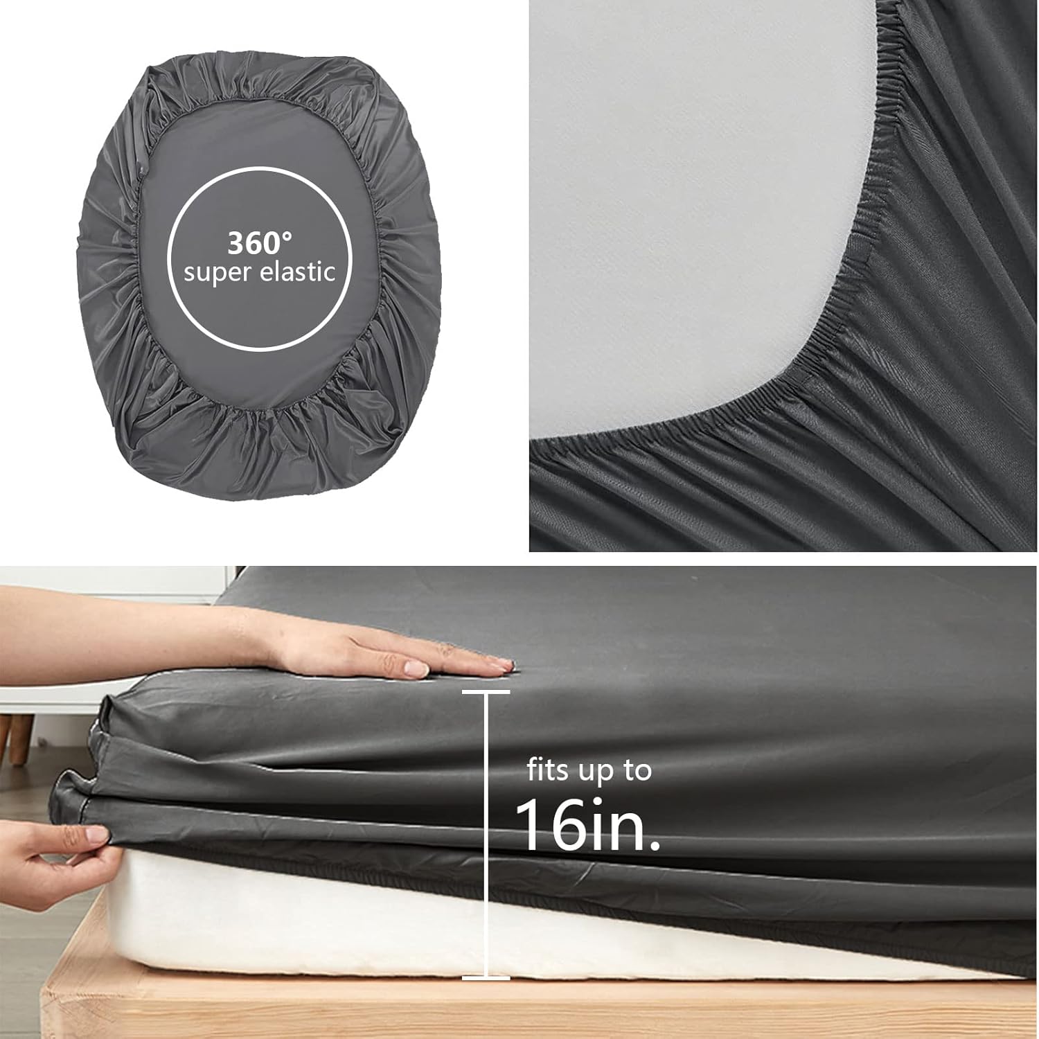 ROWADALO 6 Piece Gamer Bed in A Bag Set Queen Size