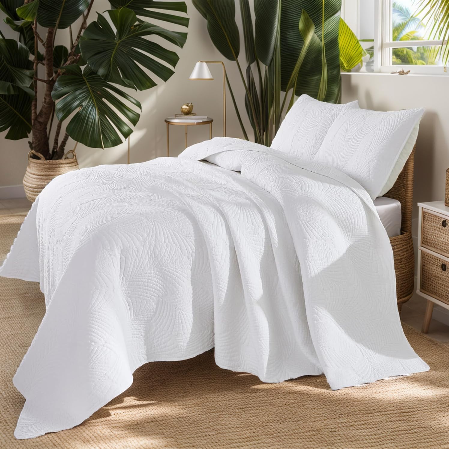 Brandream Cotton Luxury Queen Quilt Set 3-Piece