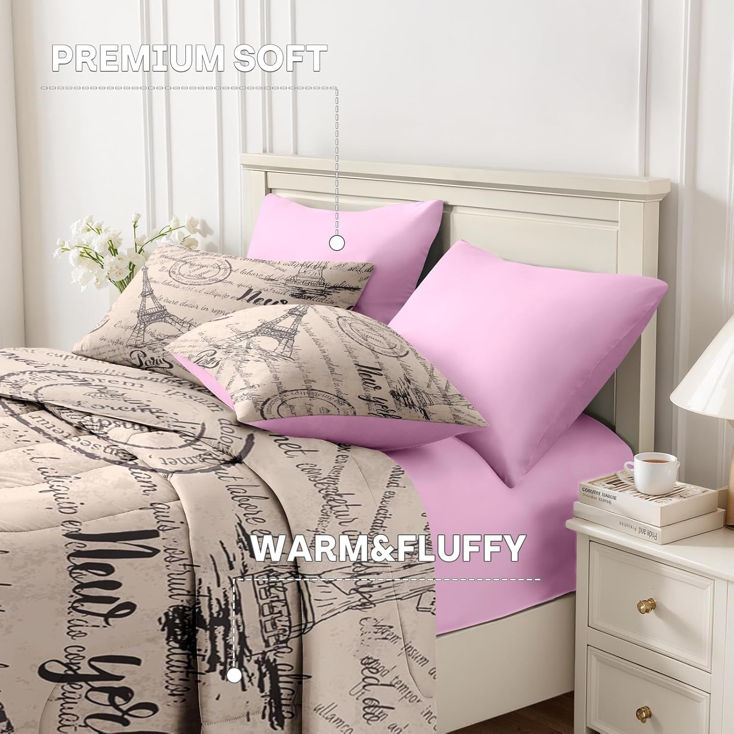 Nesker 7 Pcs Comforter Set King Size