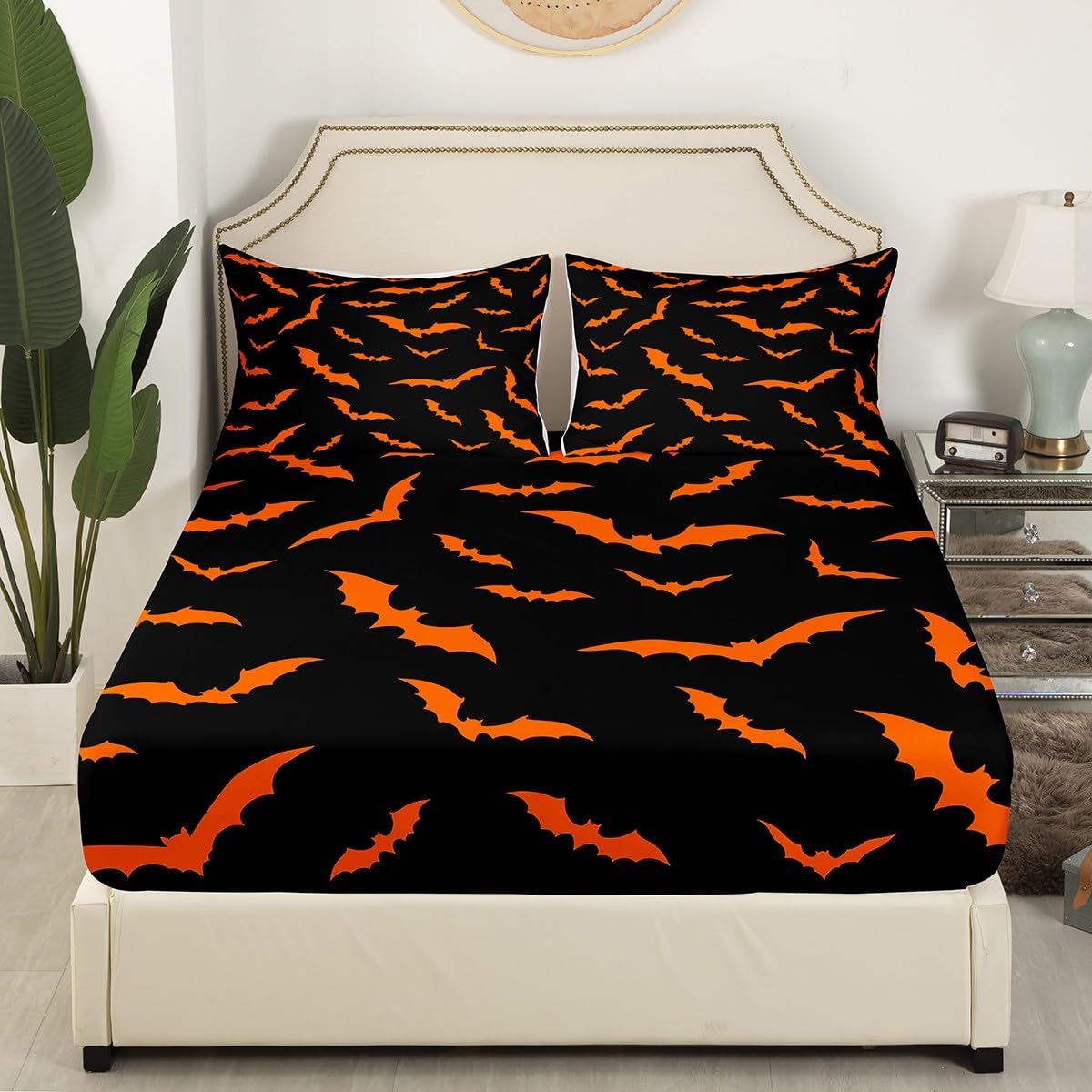 Erosebridal Halloween King Size Sheet Set