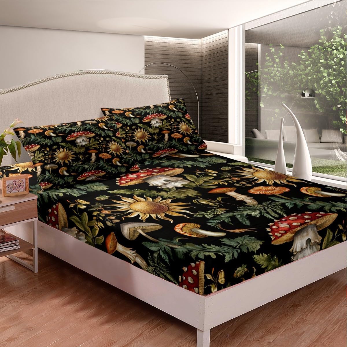 Feelyou Mushroom Sheet Set King Size Kids 1