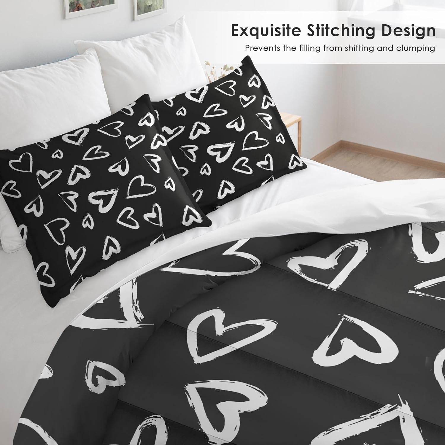 Pamnest Comforter Set King Size with 2 Pillowcases