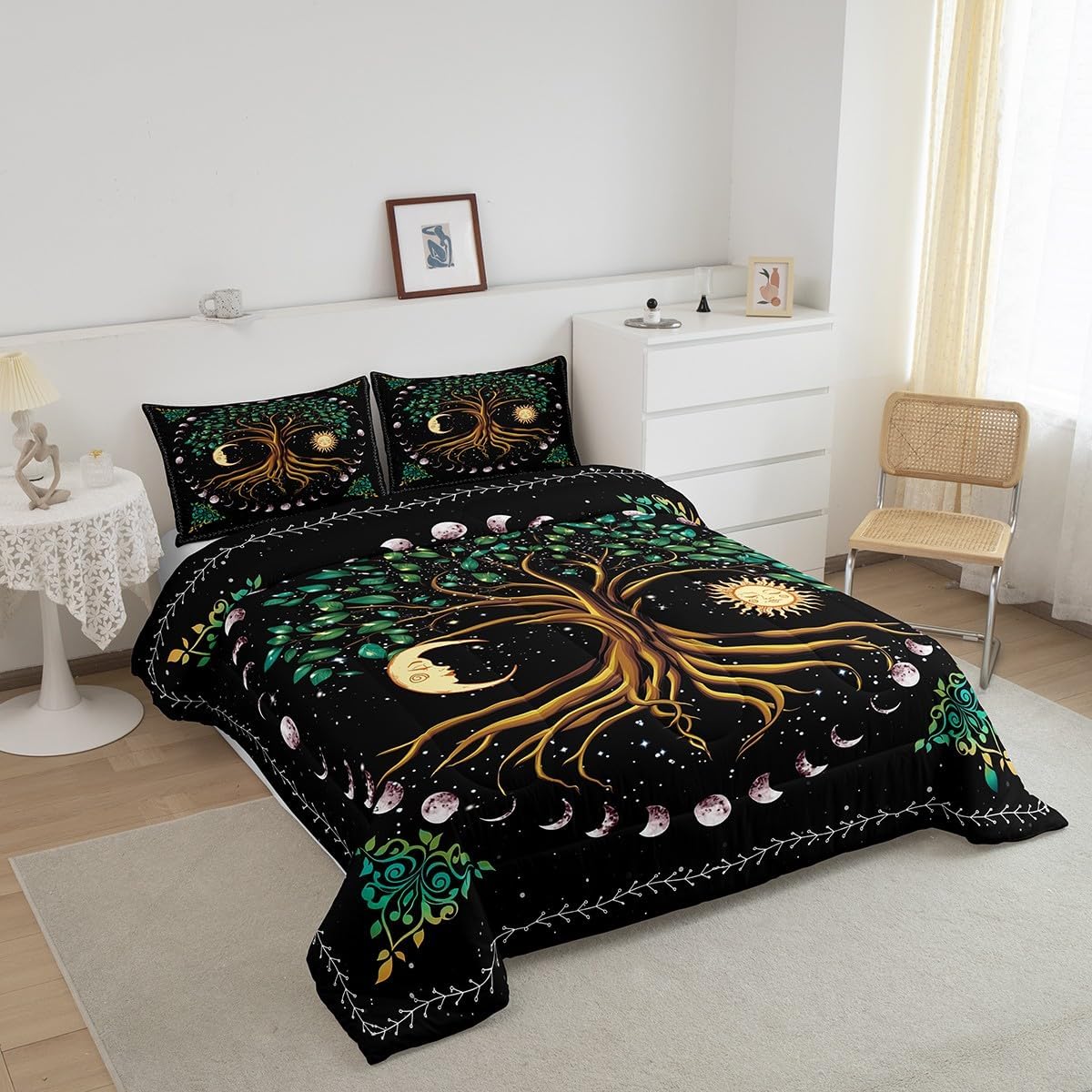 Manfei Tree Artwork Kids Comforter Set King Size