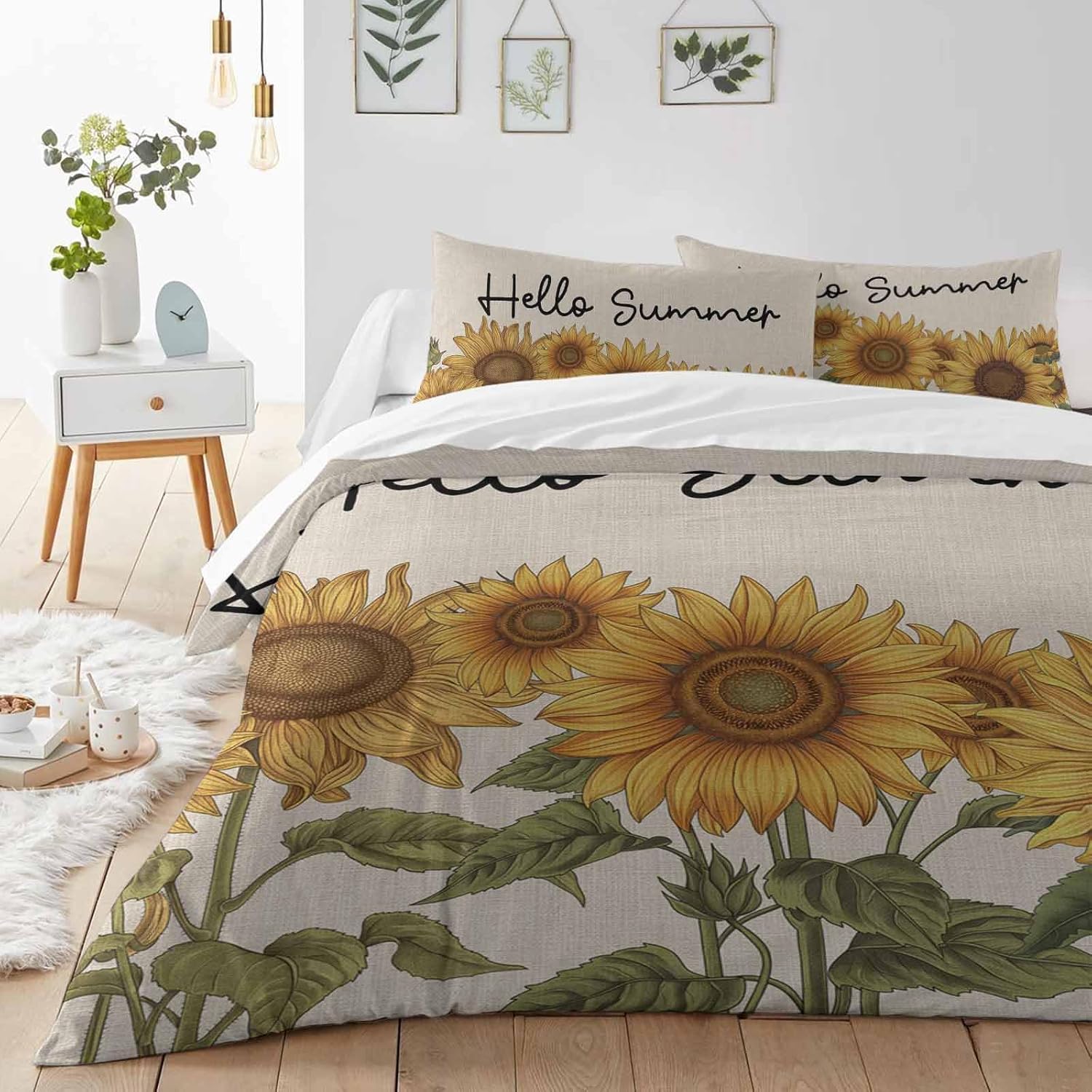HelloWink King Size Duvet Cover 3 Piece Bedding Set