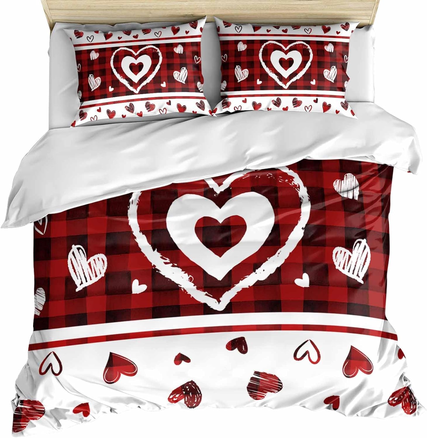 ZOE GARDEN Valentines Day Cal King Duvet Cover Set