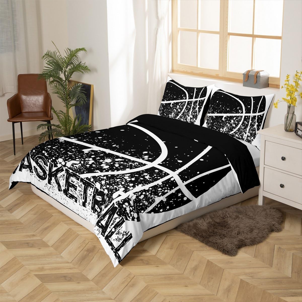 Erosebridal Basketball Duvet Cover Set Queen Size