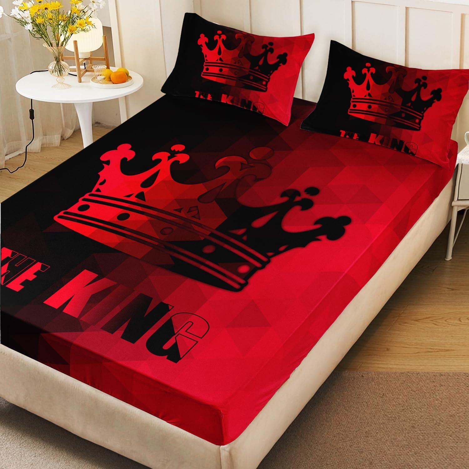 HOSIMA King Crown Bedding Set for Kids