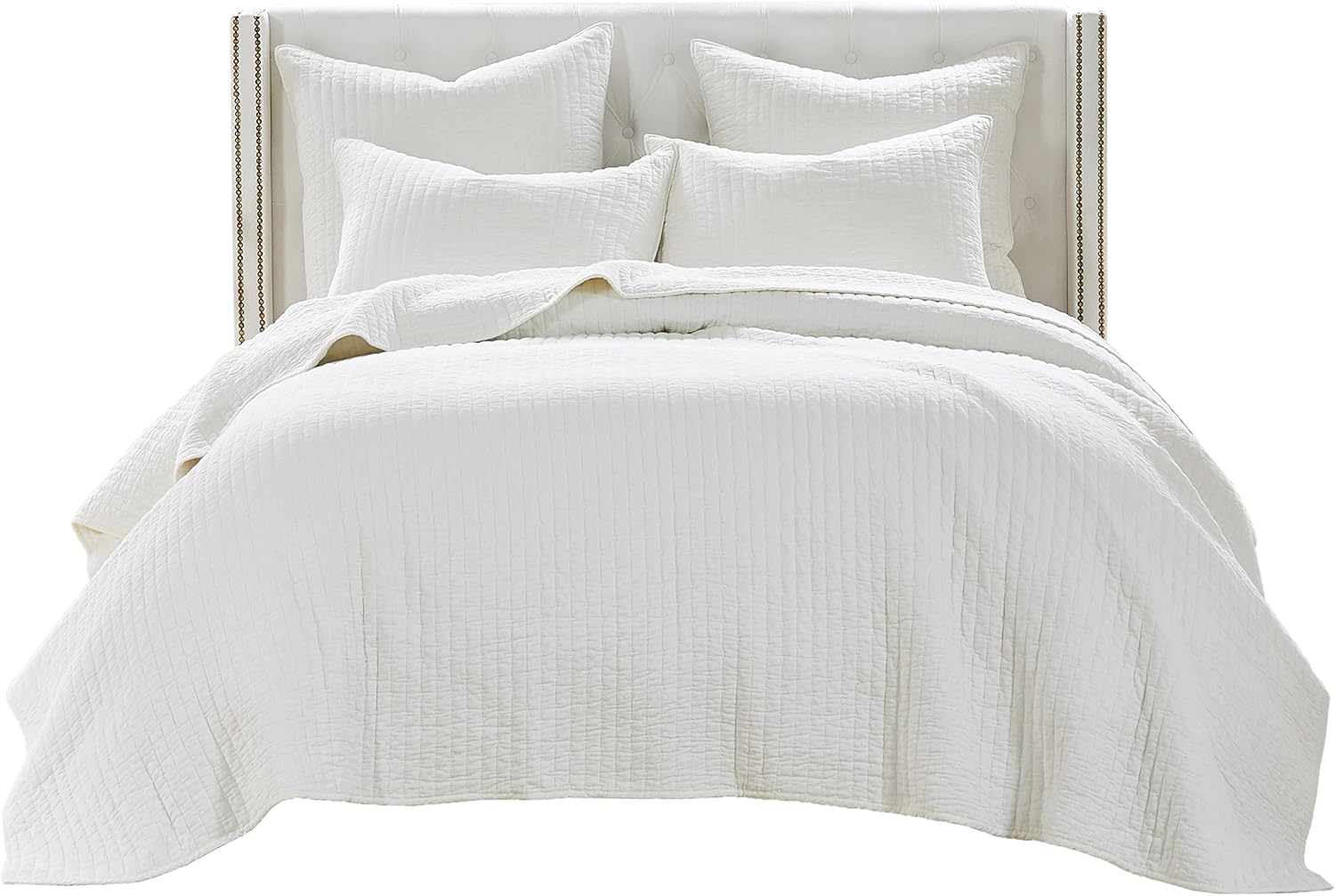 Greenland Home Textured Bedding Set Twin XL Antique White