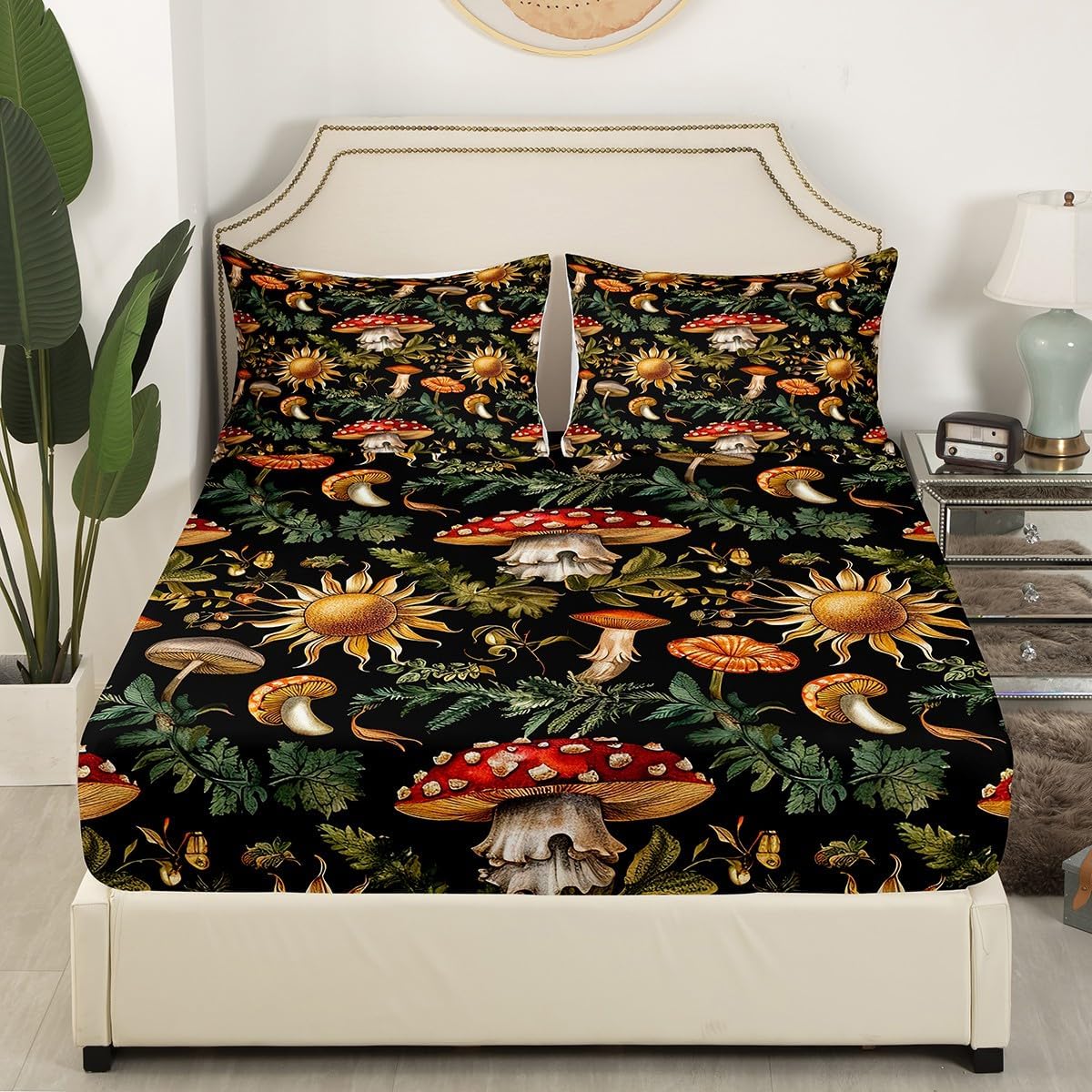 Feelyou Mushroom Sheet Set King Size Kids 1