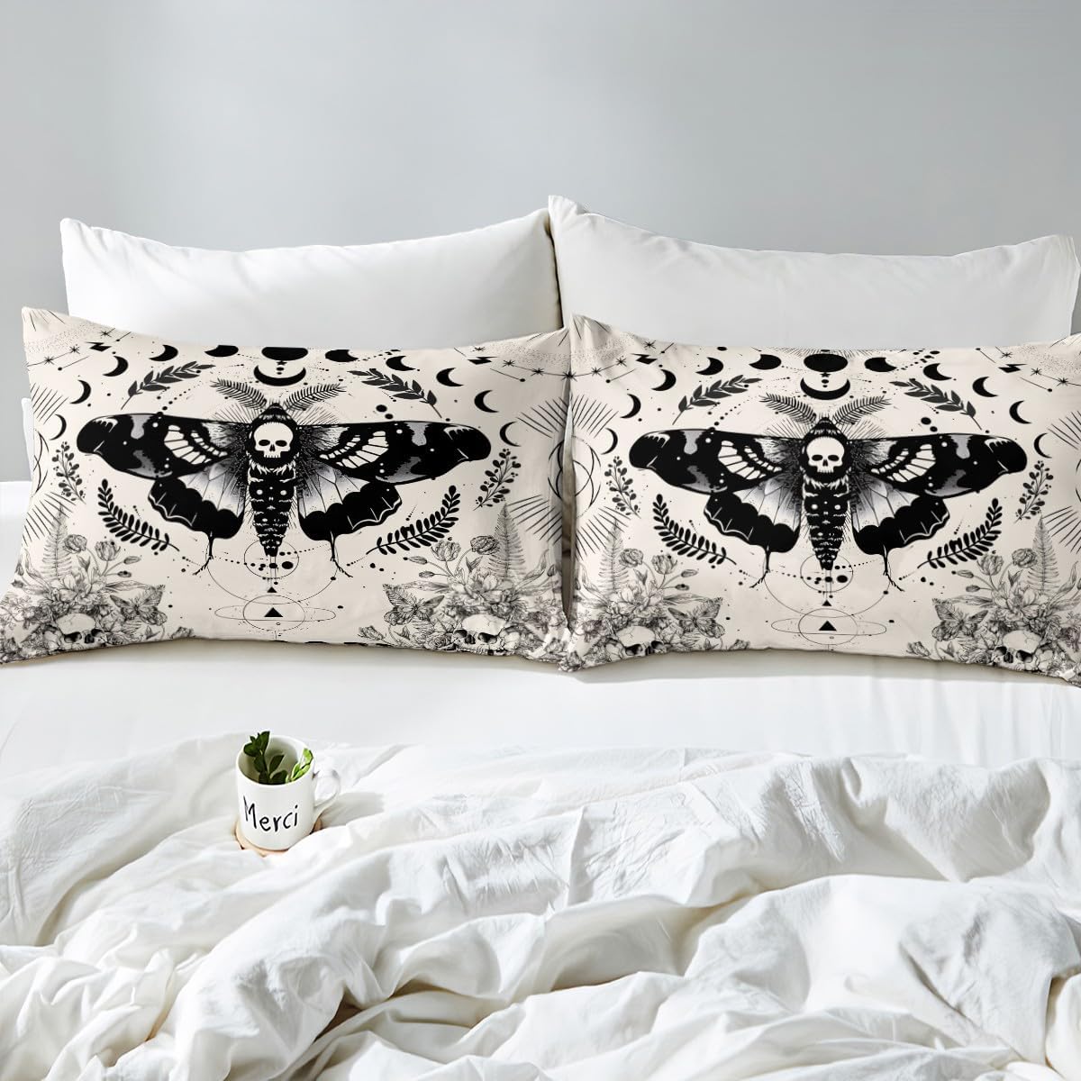 Feelyou Kids Death Moth Sheet Set King Size 4Pcs 1