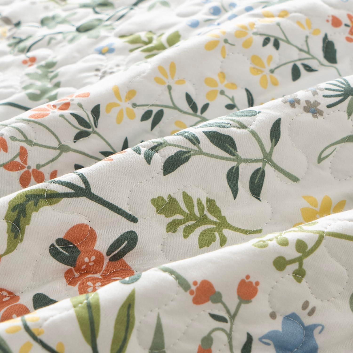 BUPIRD Floral Quilt Set King 3 Pieces