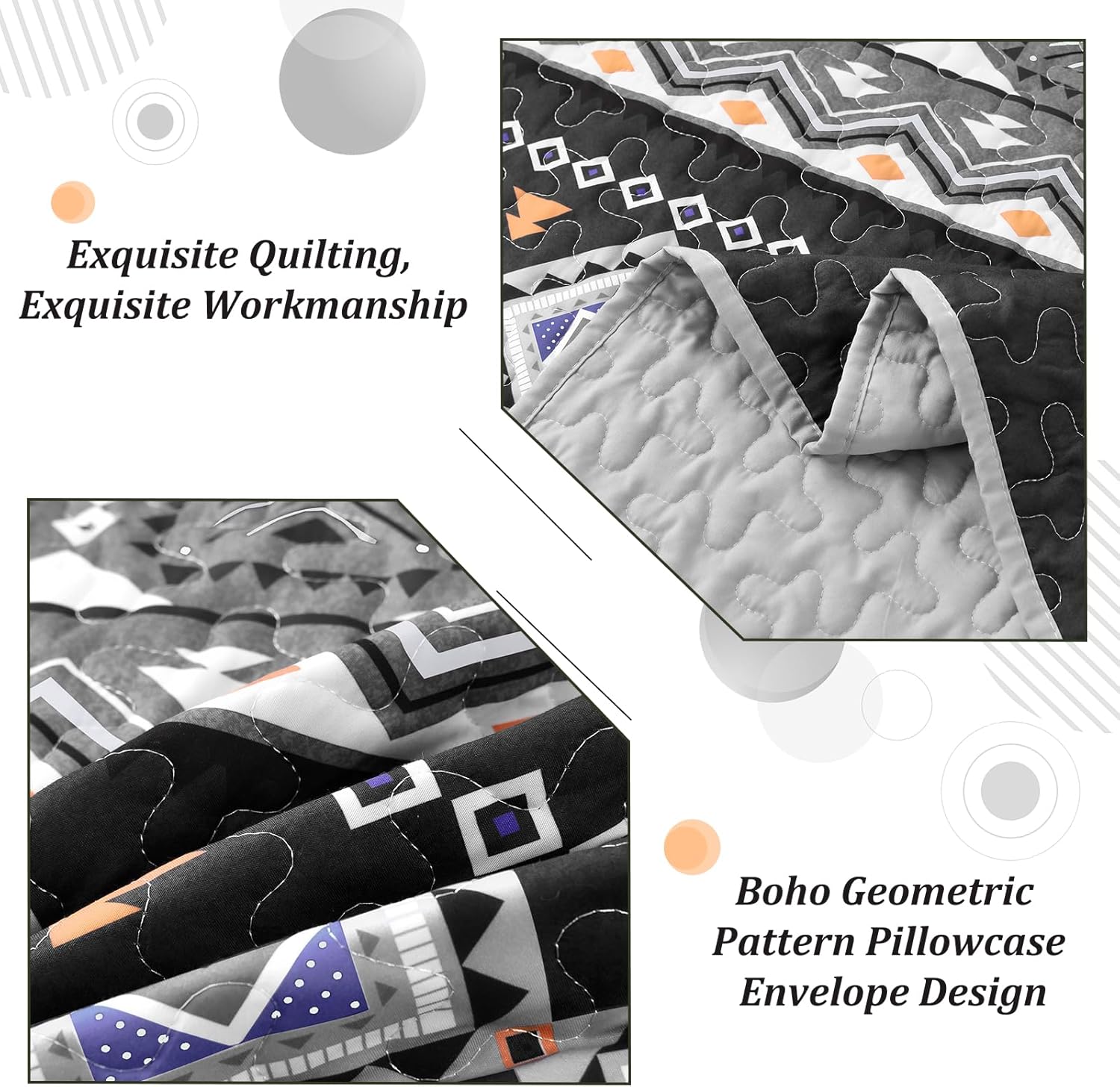 WONGS BEDDING Boho Quilt Set King