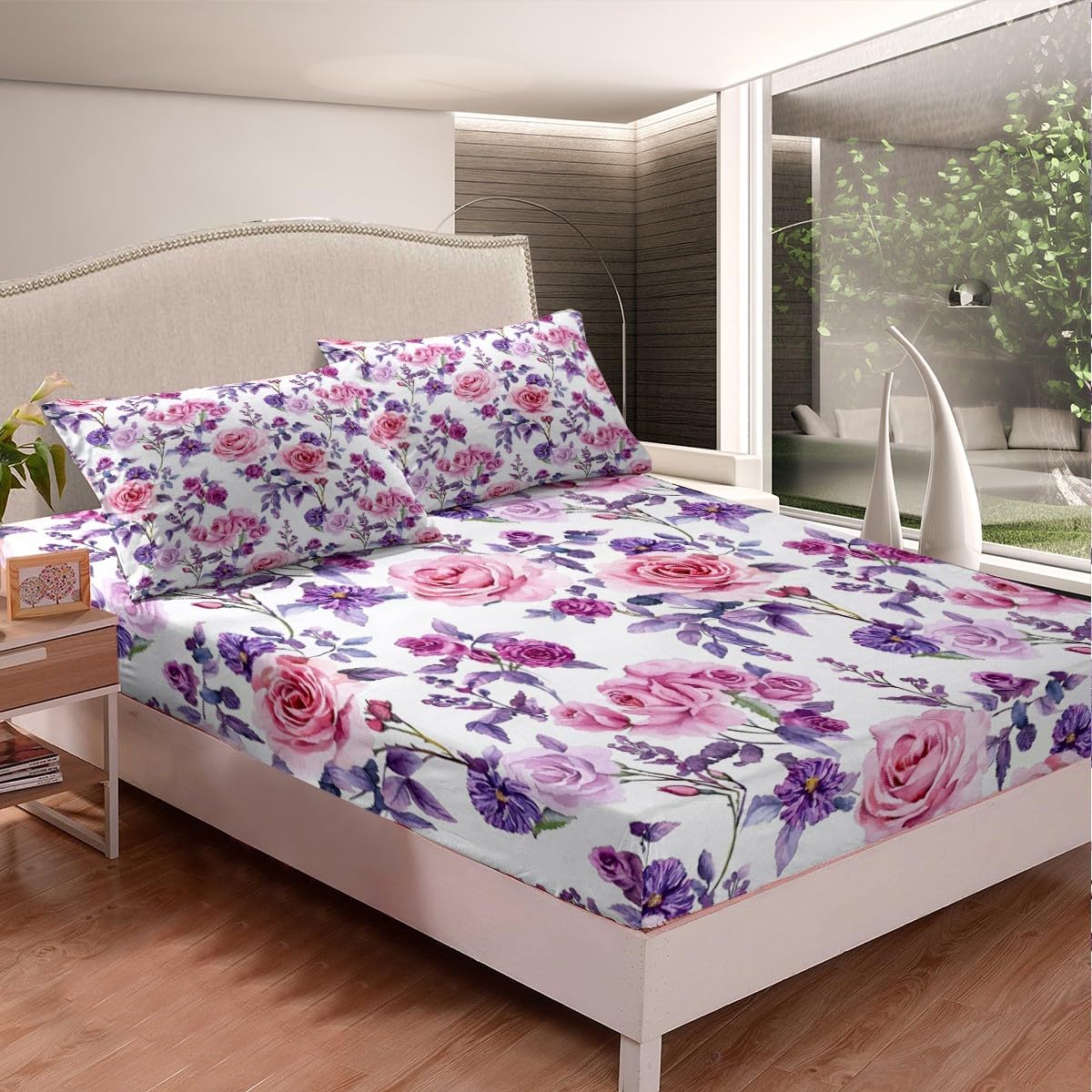 Feelyou Rose Bed Sheet Set for Kids