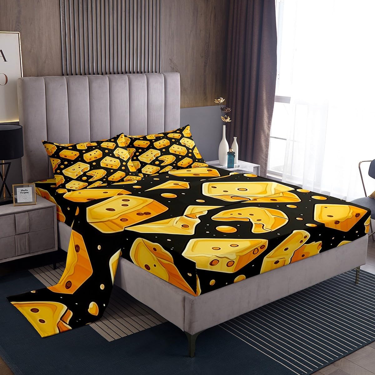 Feelyou Cheese Bed Sheet Set King Size